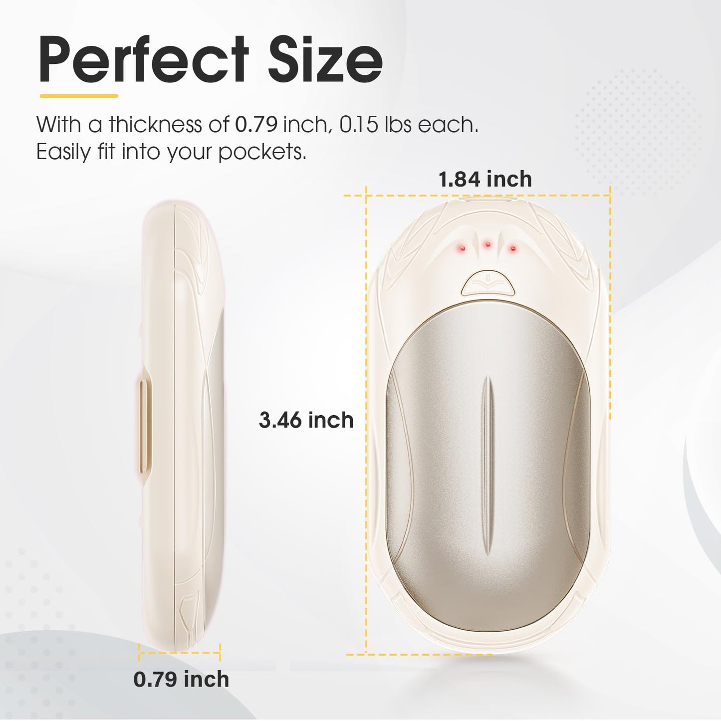 AI Hand Warmers 2 Pack Rechargeable Portable Pocket Heaters