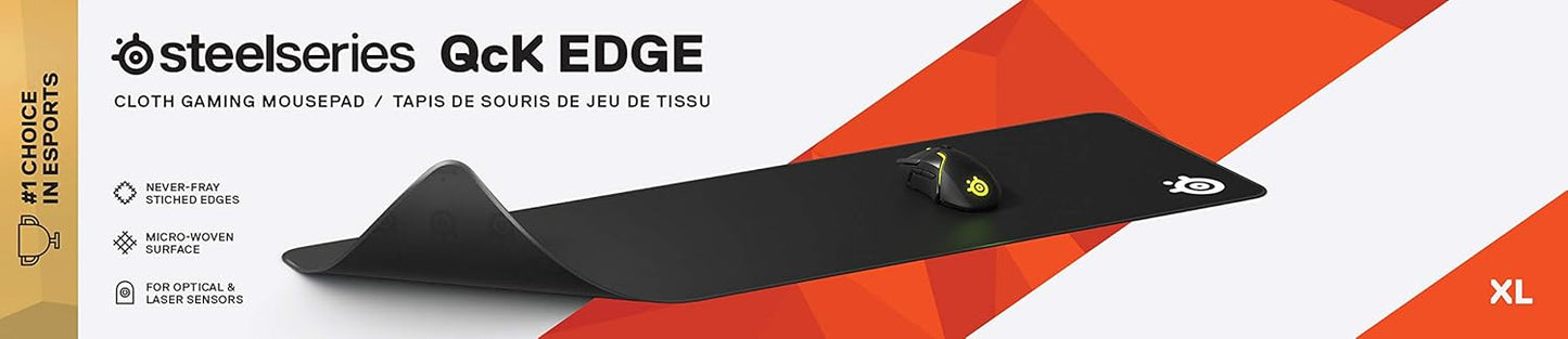 SteelSeries QcK Edge Gaming Mouse Pad Durable Smooth Surface