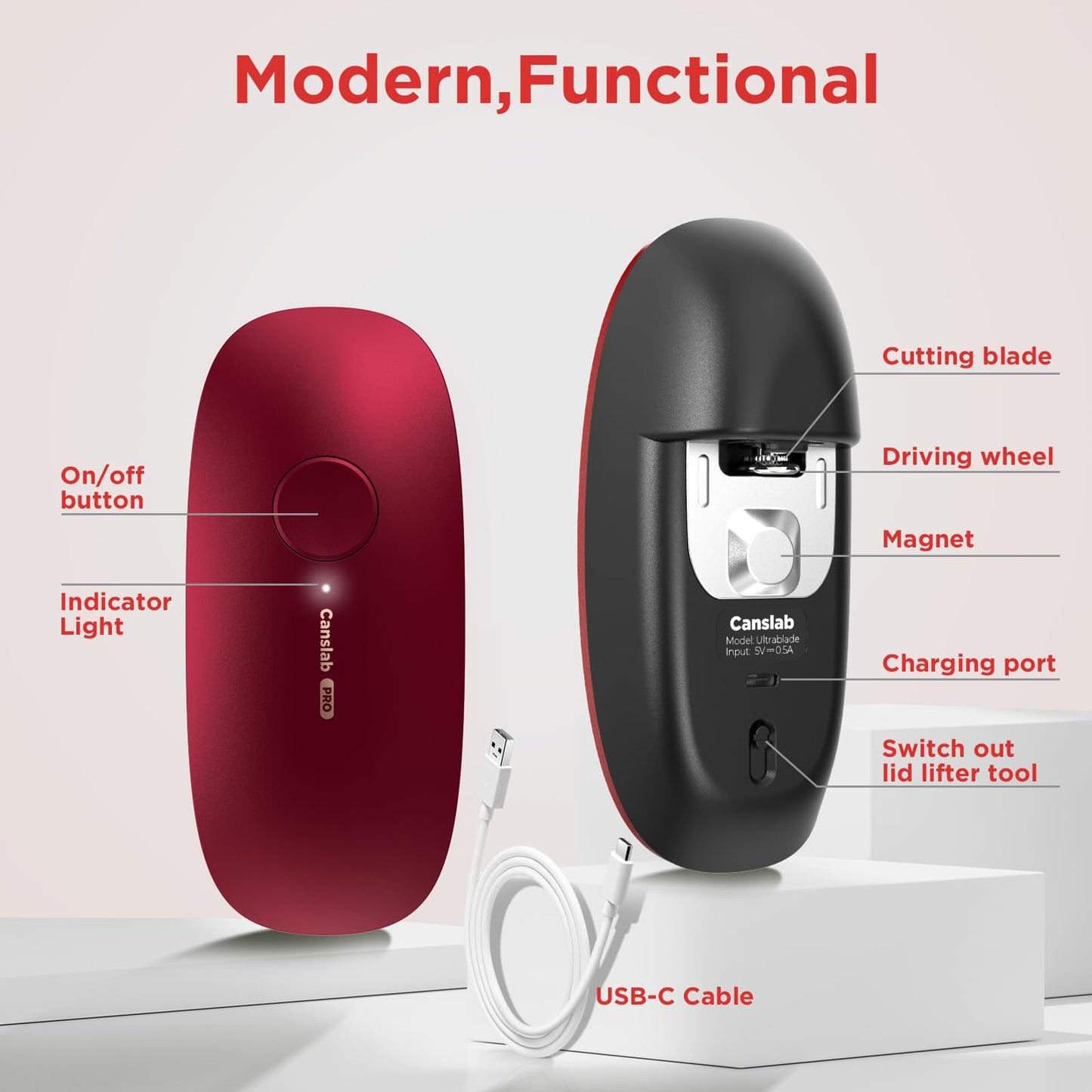 Canslab Ultrablade Pro Auto Stop Can Opener Rechargeable