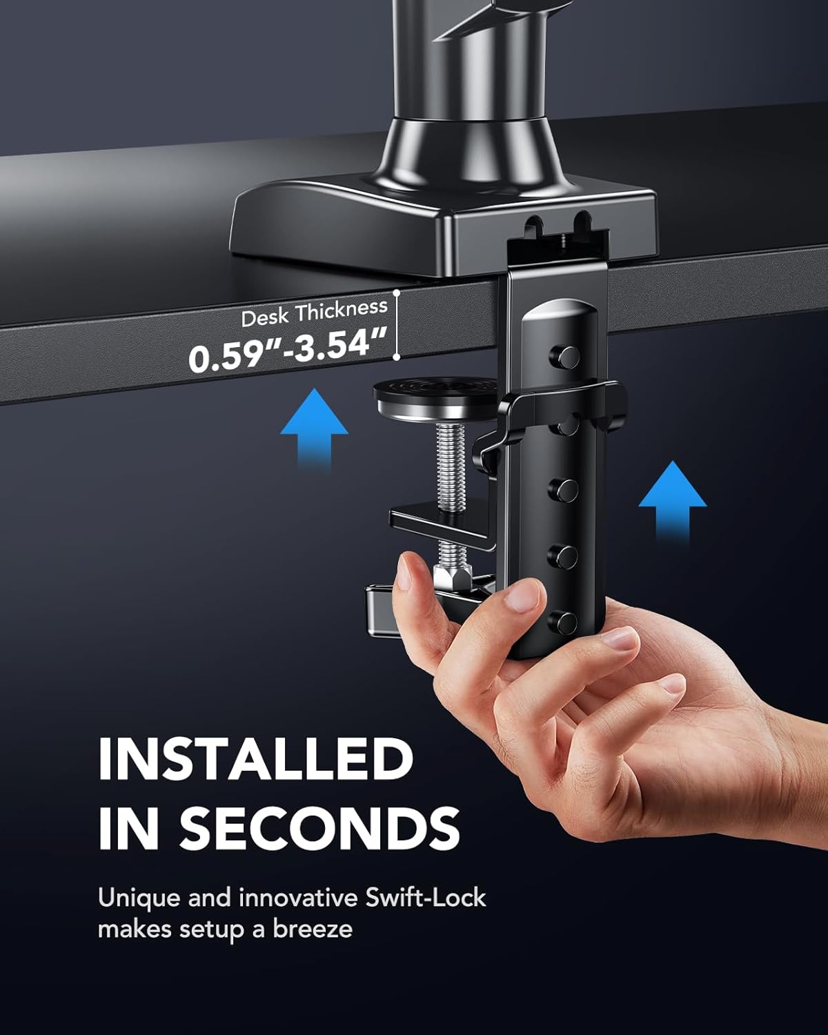 HUANUO Single Monitor Mount 13 To 32 Inch VESA Clamp Base