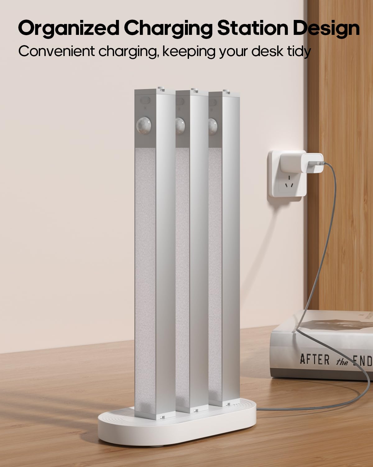 6 Pack LED Under Cabinet Lights Wireless Charging Station