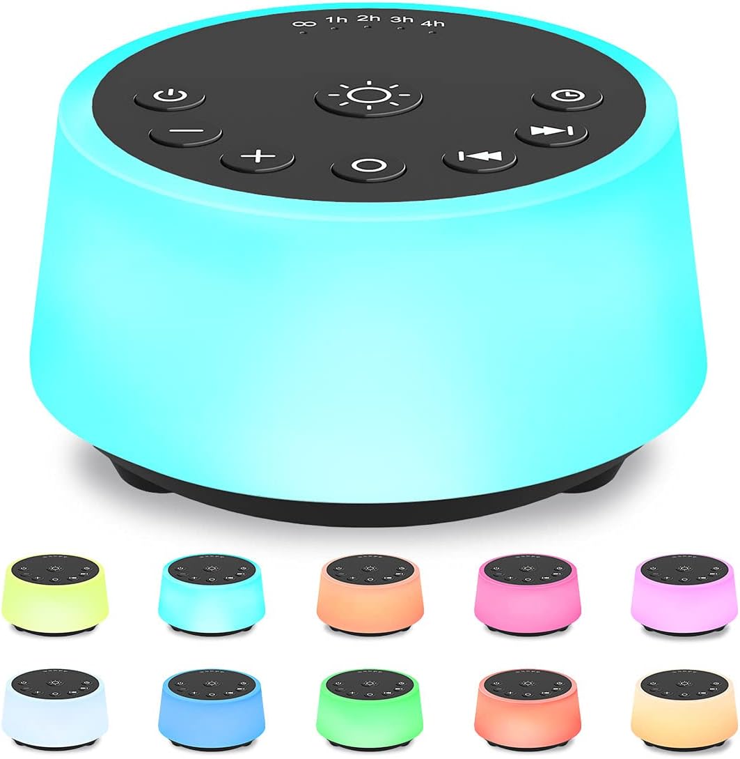 Color Noise Sound Machine With 10 Color Night Light