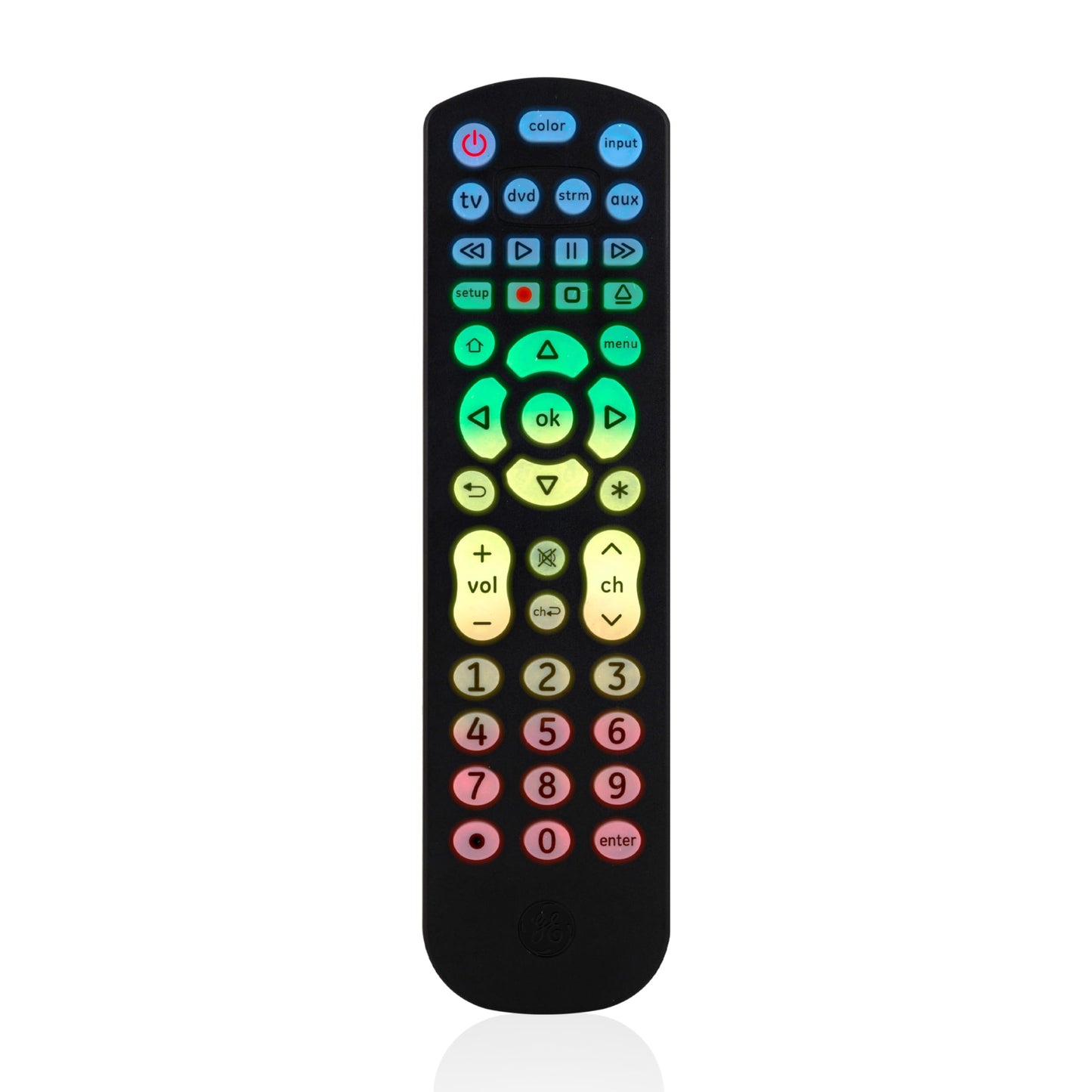 Universal Remote Control for 4 Devices in Black