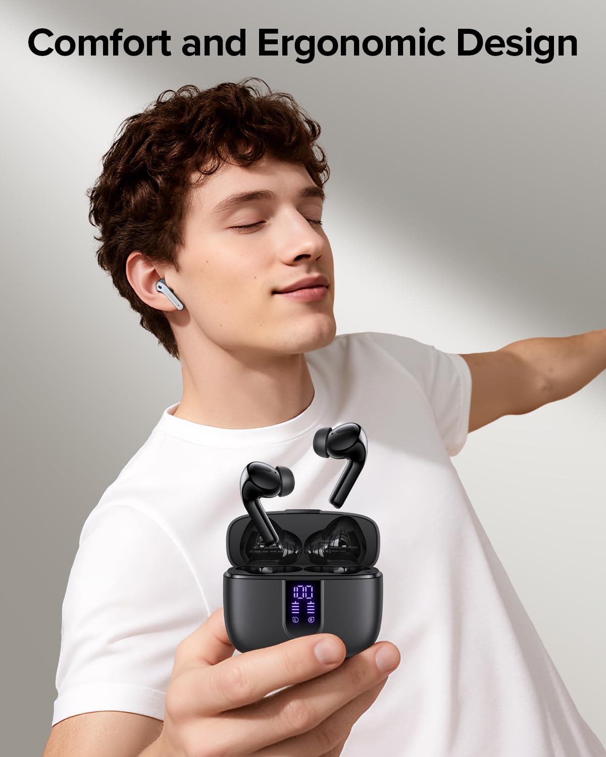 Tagry Bluetooth Earbuds True Wireless LED Power Display Case