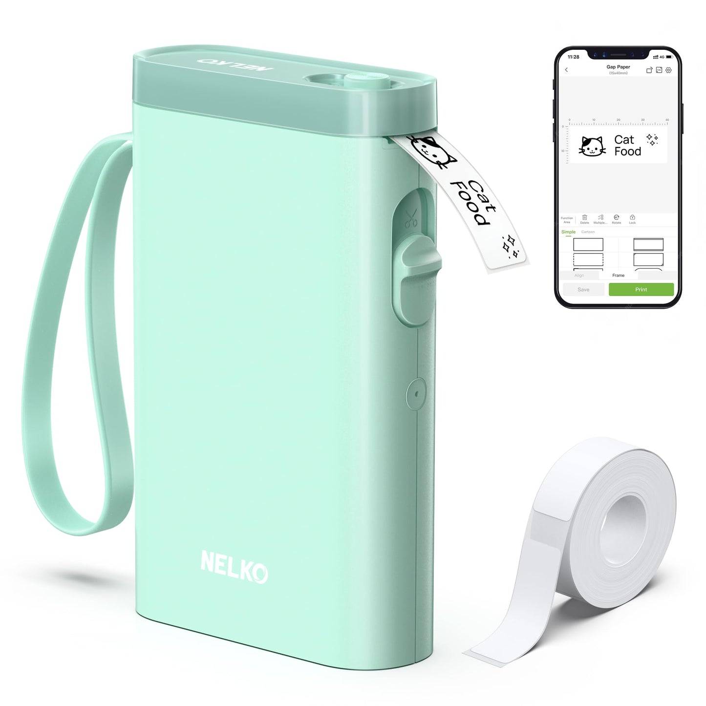 Nelko P21 Bluetooth Label Maker With Tape Wireless Printer