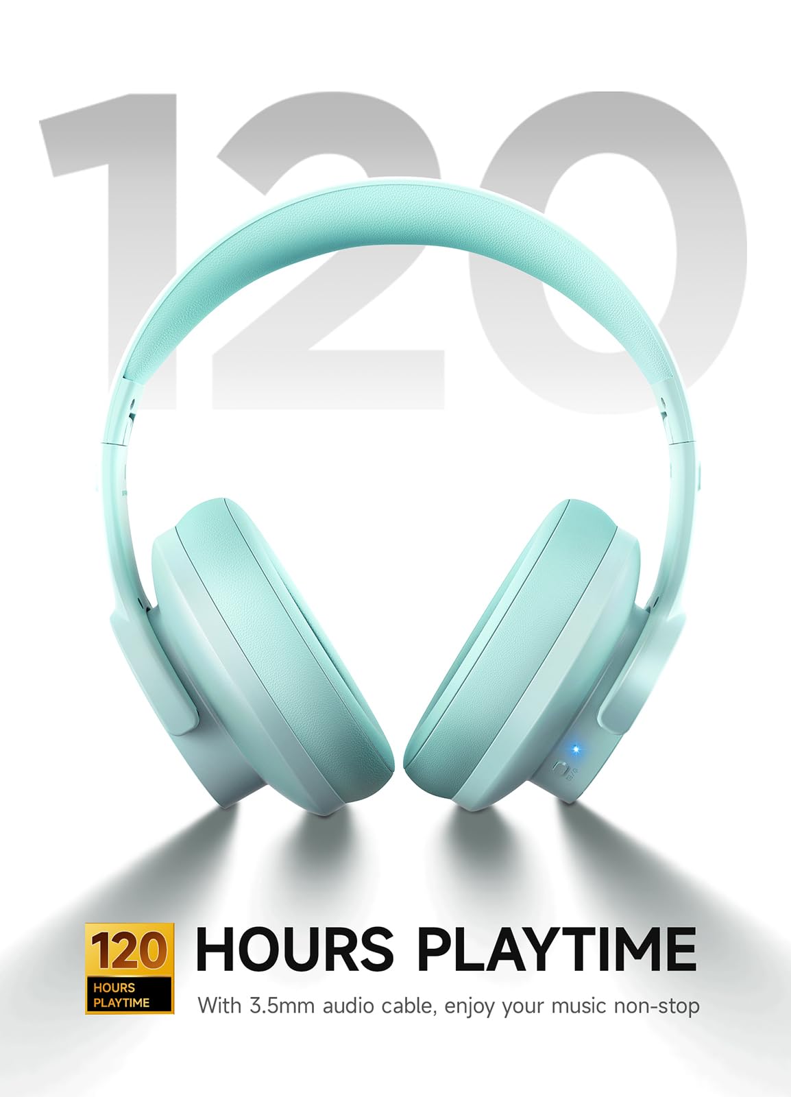 Picun B8 Bluetooth Headphones 120H Playtime With 3 EQ Modes