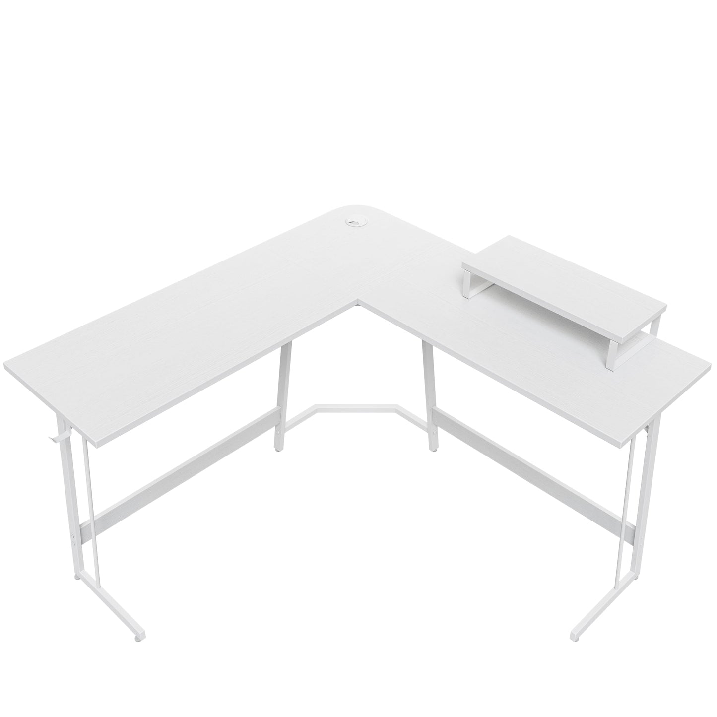 CubiCubi L Shaped Gaming Desk with Carbon Fiber Surface