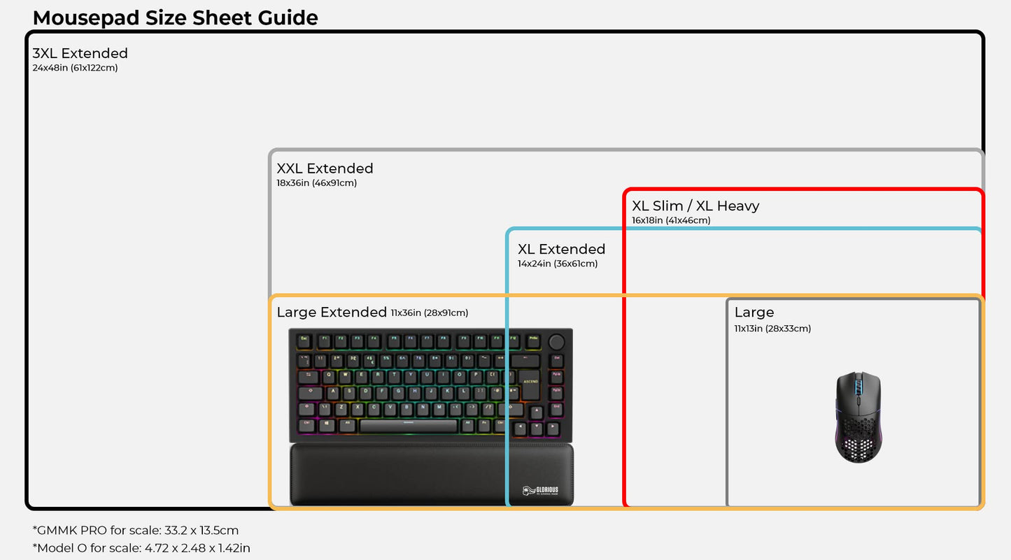 Glorious XL Heavy Gaming Mouse Mat with Extra Thickness