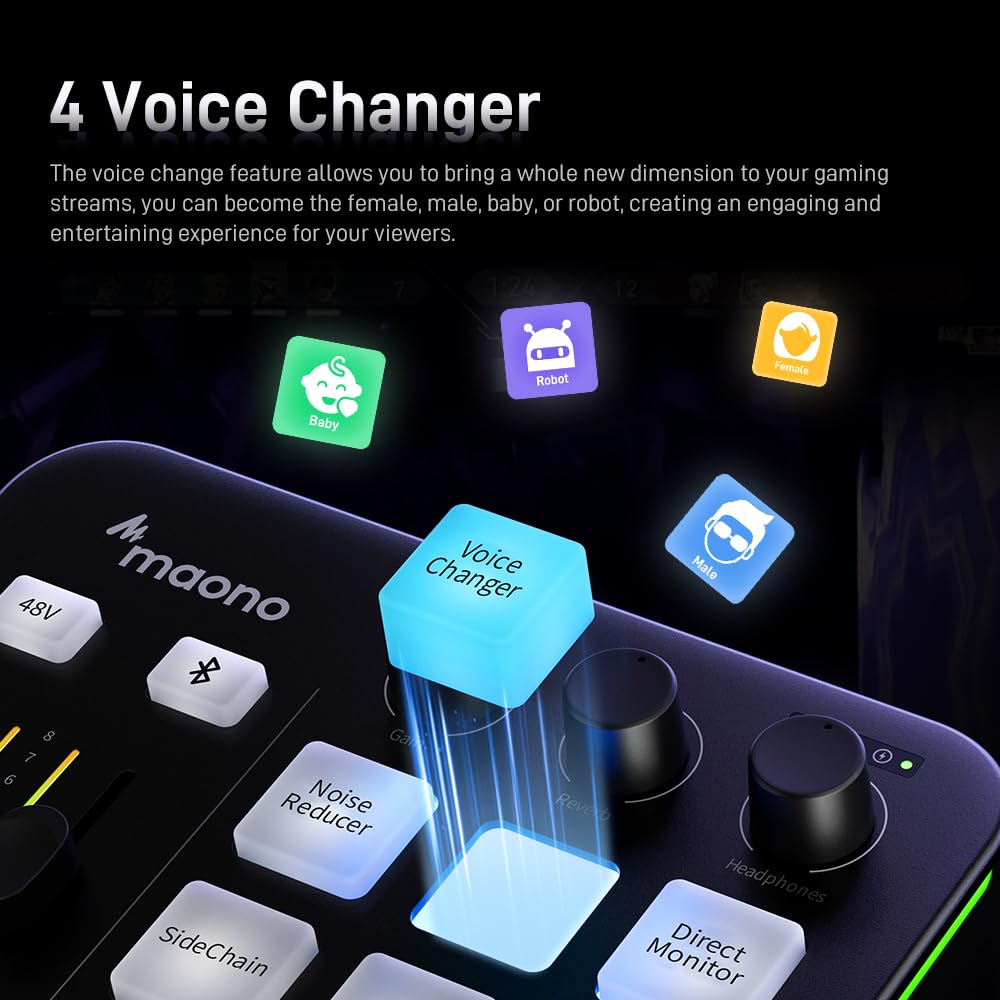 MaonoCaster G1 NEO Gaming Audio Mixer With Pro Preamp RGB