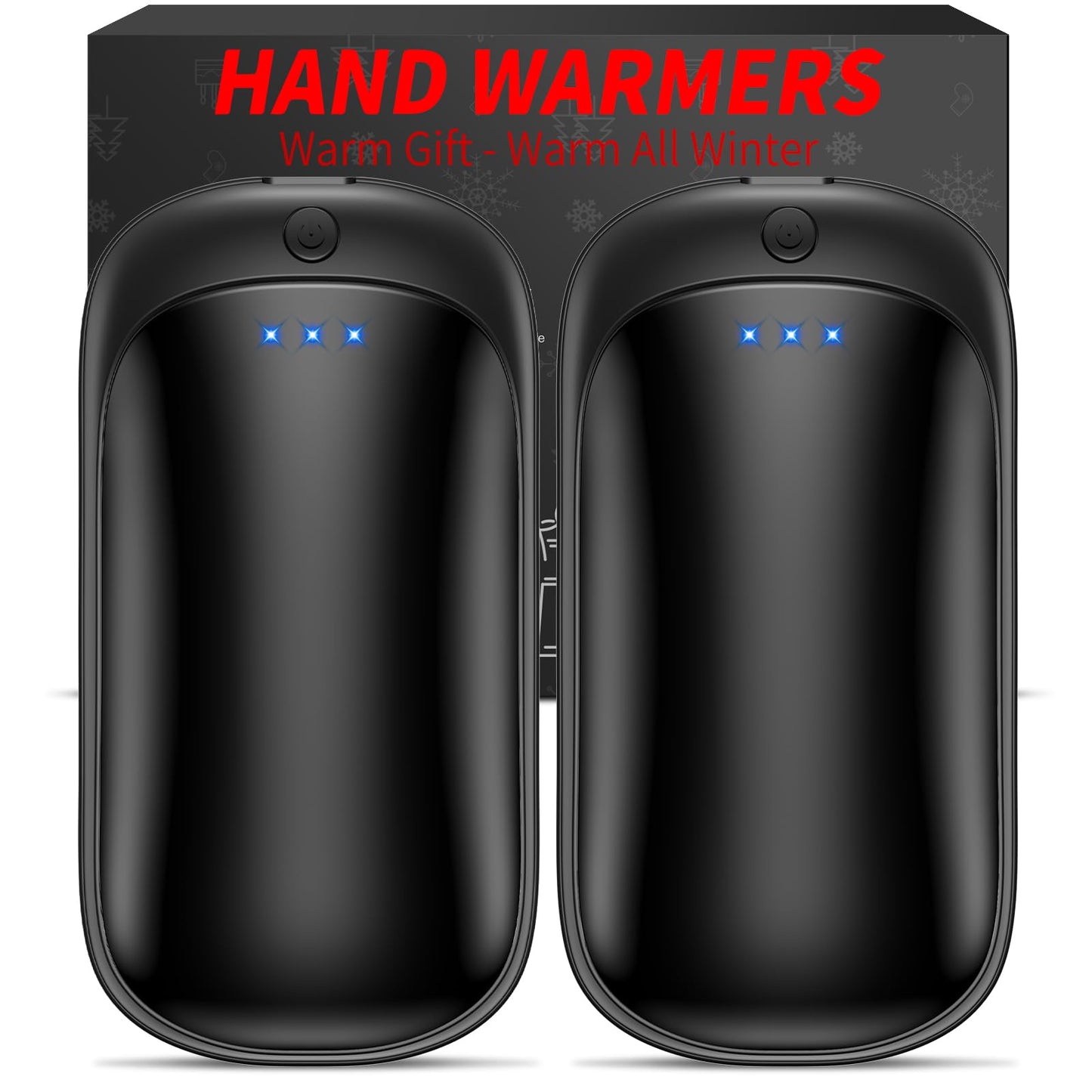 2 Pack Rechargeable Hand Warmers USB Portable 2 In 1