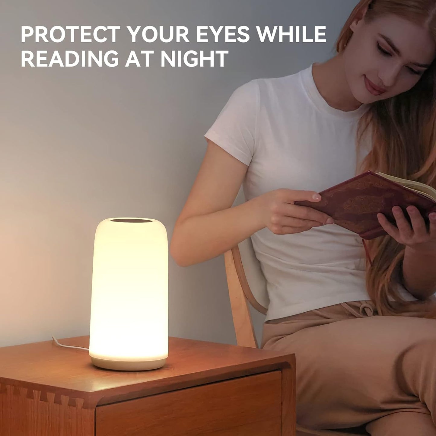 Touch Bedside Table Lamp Rgb 3 Way Dimmable Nightstand