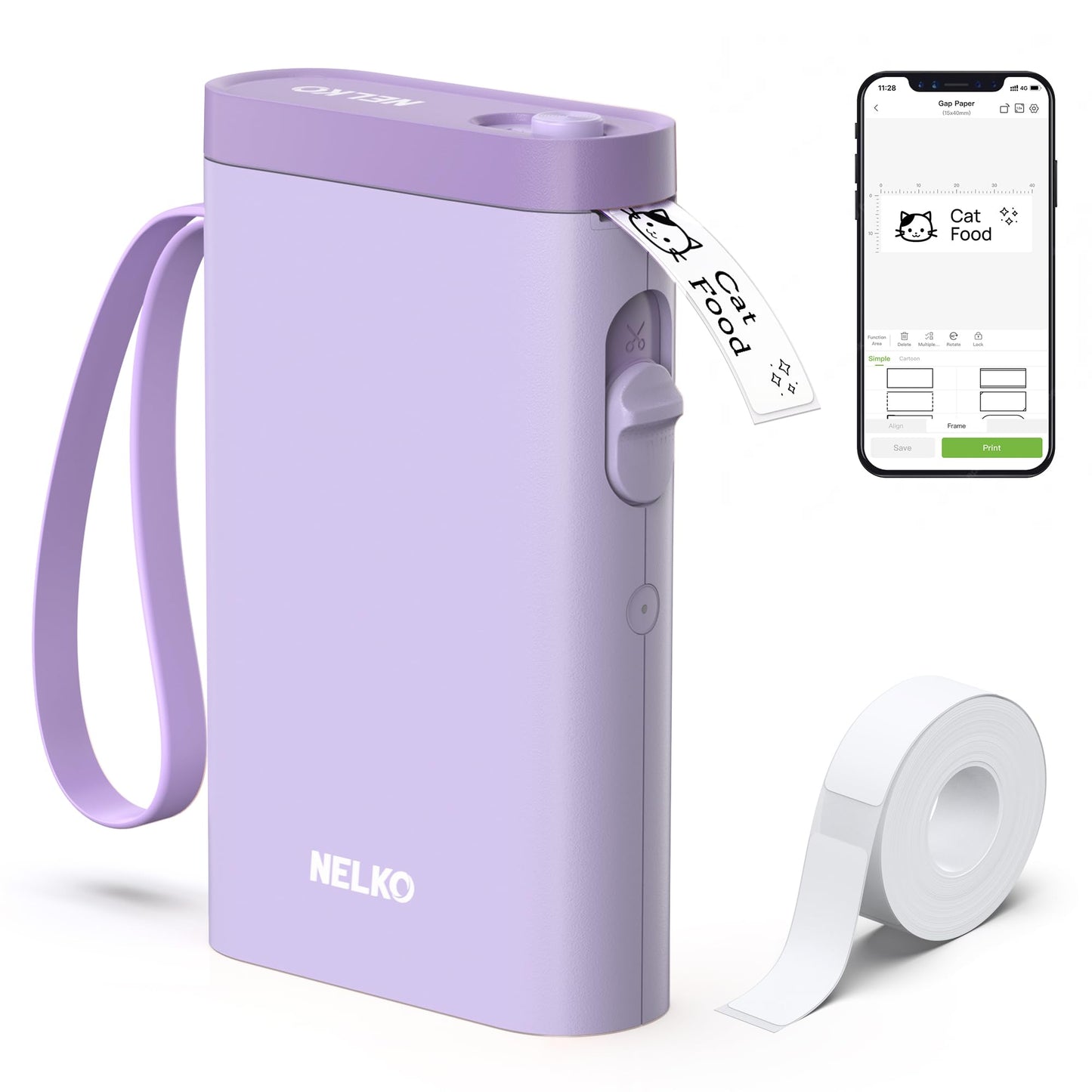 Nelko P21 Bluetooth Label Maker With Tape Wireless Printer