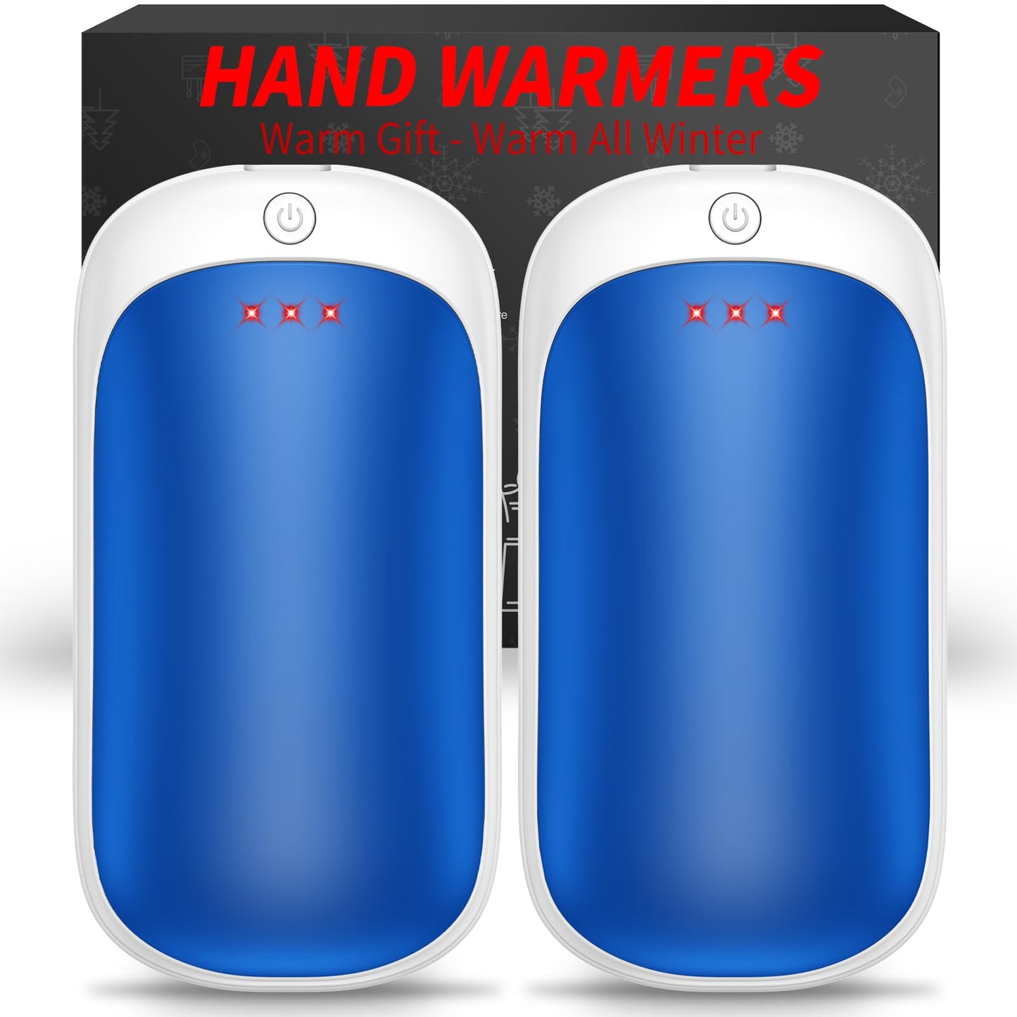 2 Pack Rechargeable Hand Warmers USB Portable 2 In 1