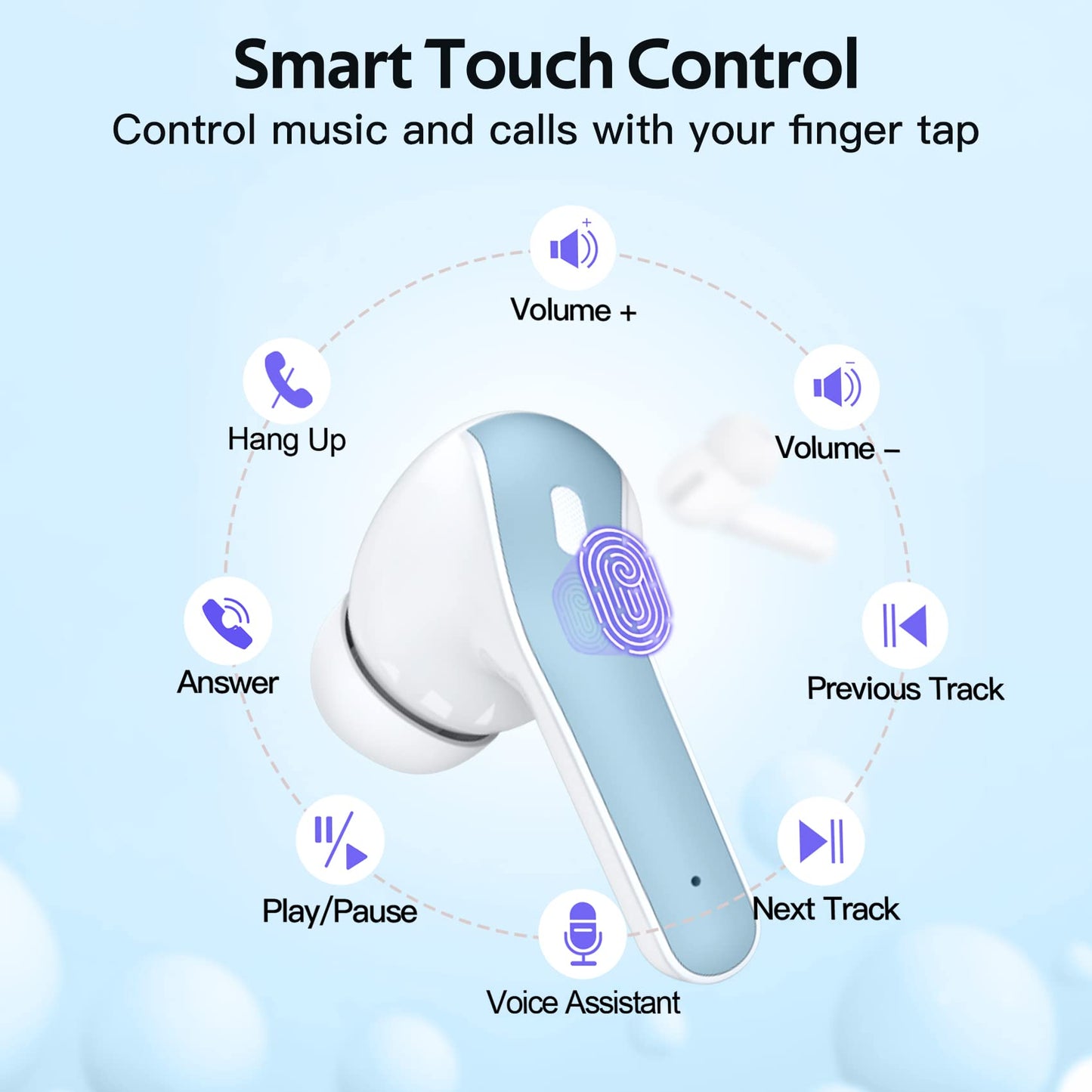 Tagry Bluetooth Earbuds True Wireless LED Power Display Case