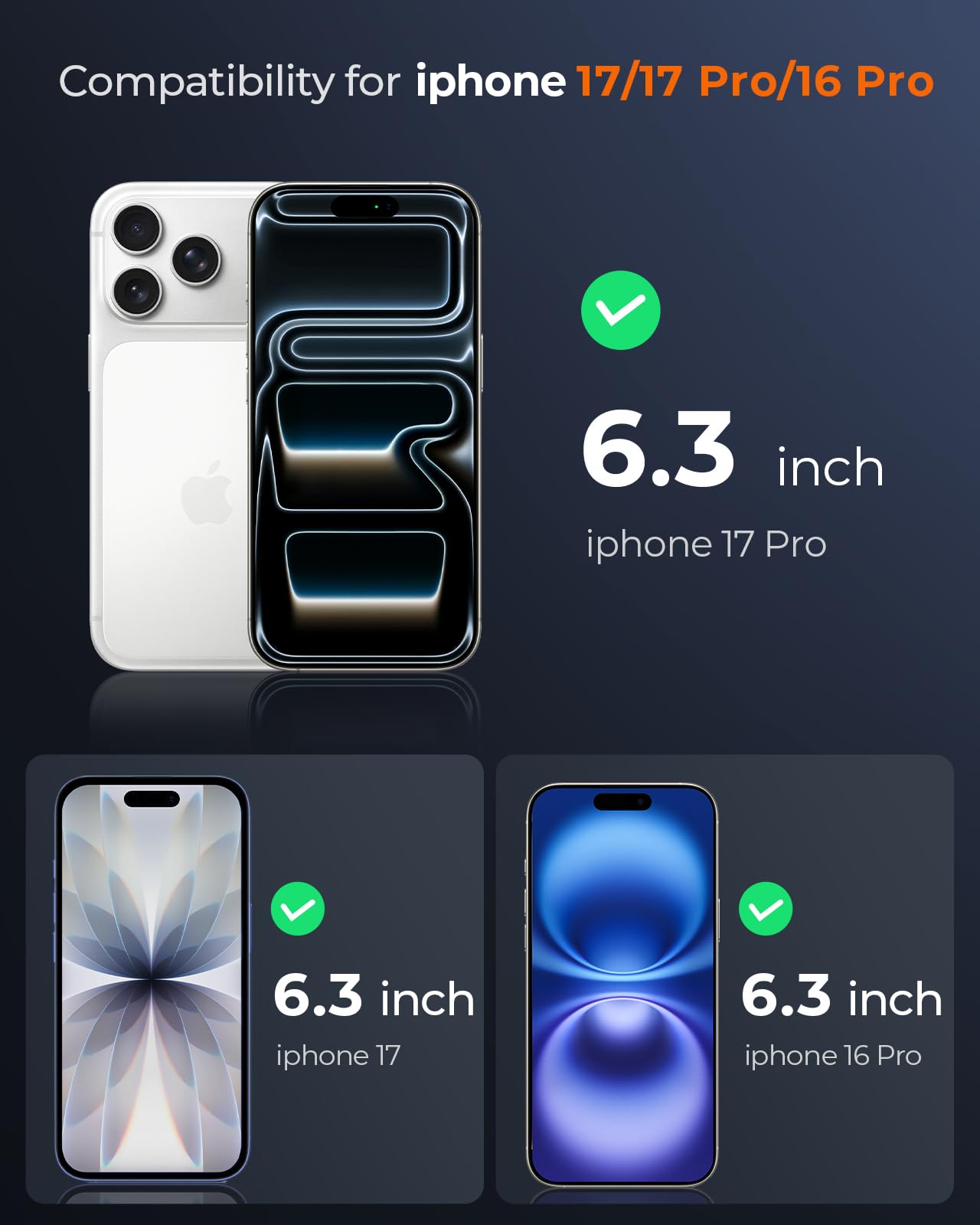 LK 2 Tempered Glass Screen Protector For iPhone 17 Pro Max