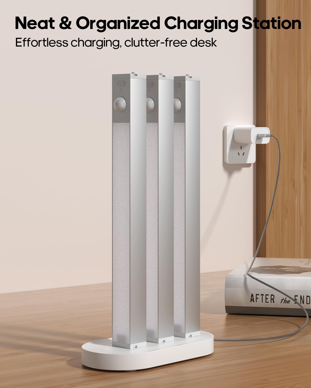 6 Pack LED Under Cabinet Lights Wireless Charging Station