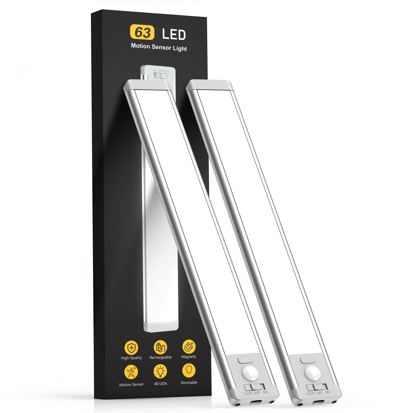 Rechargeable Motion Sensor Under Cabinet Lighting 2 Pack