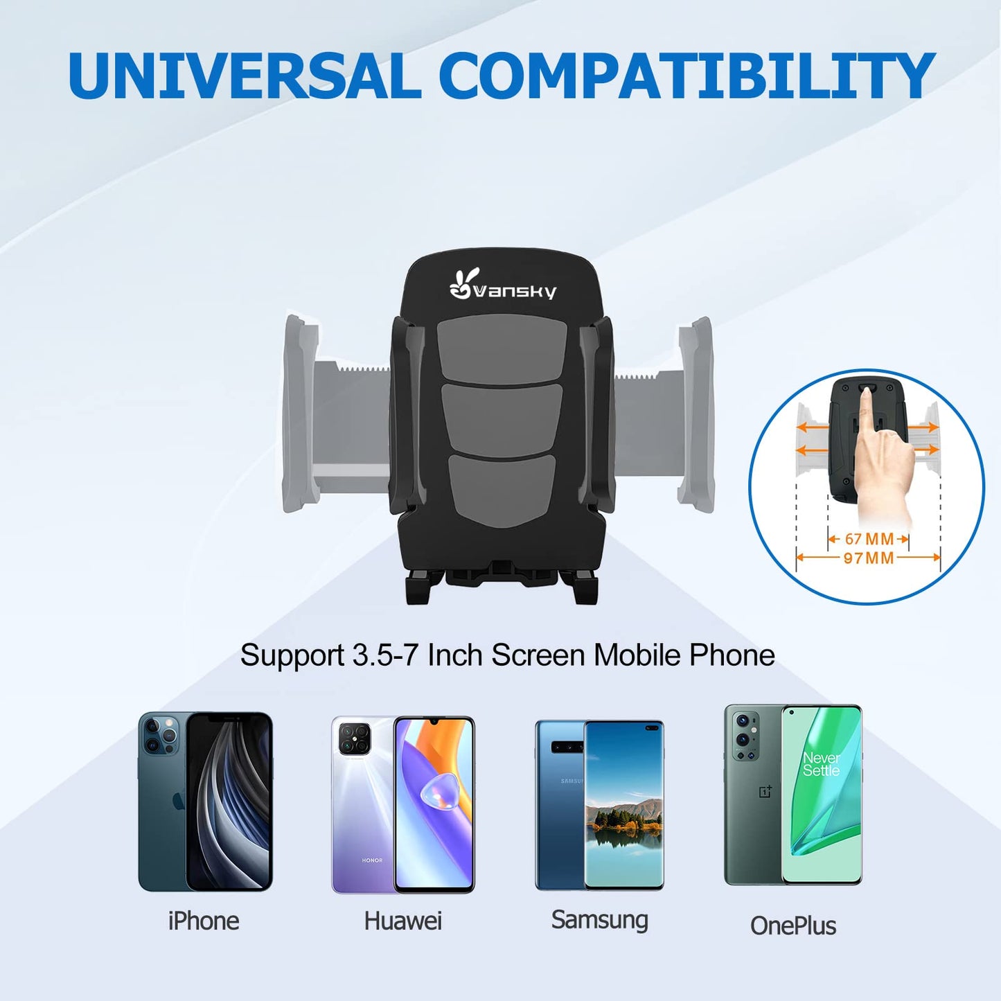 Vansky 3 In 1 Universal Car Phone Holder Mount Air Vent