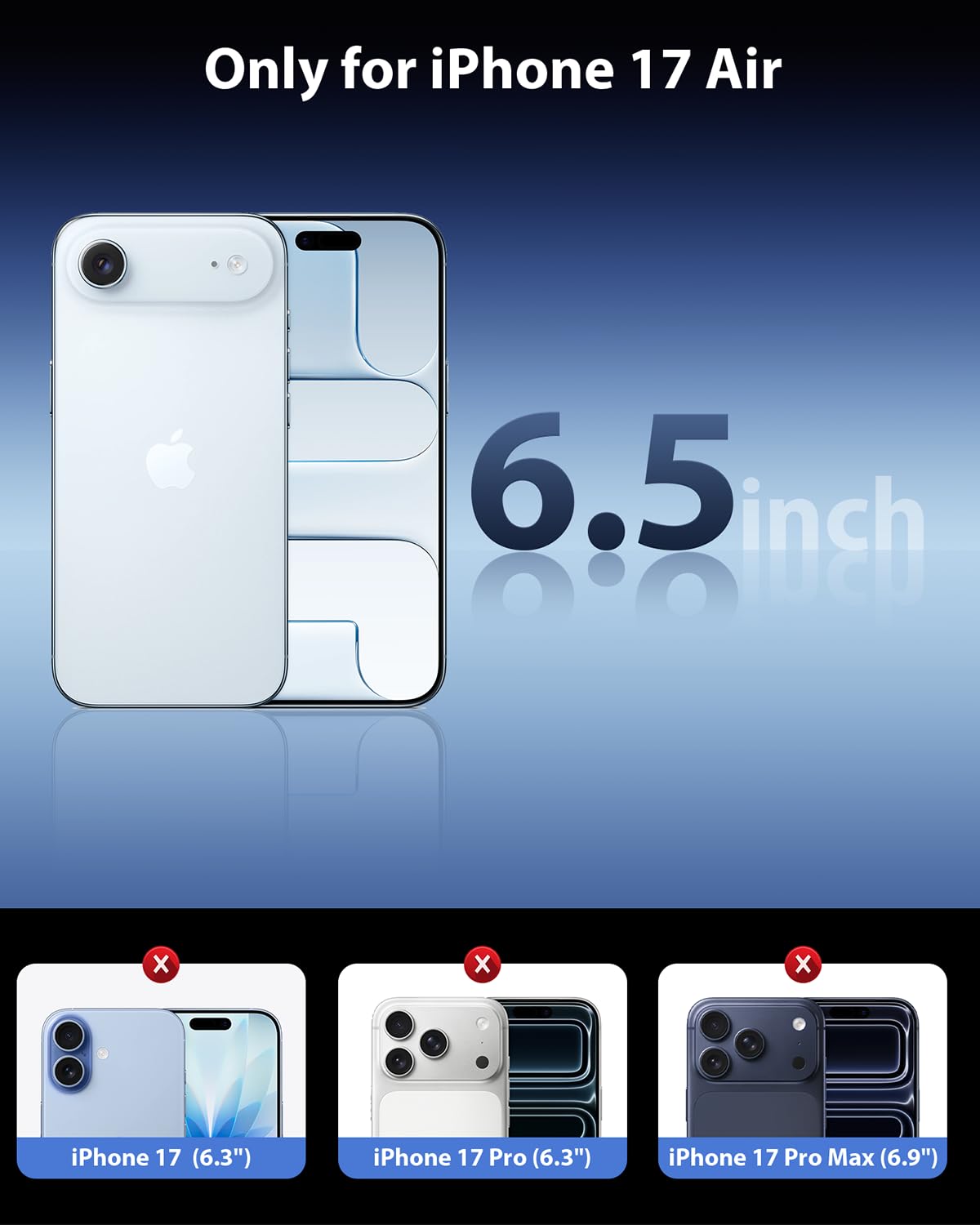 Mkeke Clear Case for iPhone 17 Pro Max Shockproof Bumper