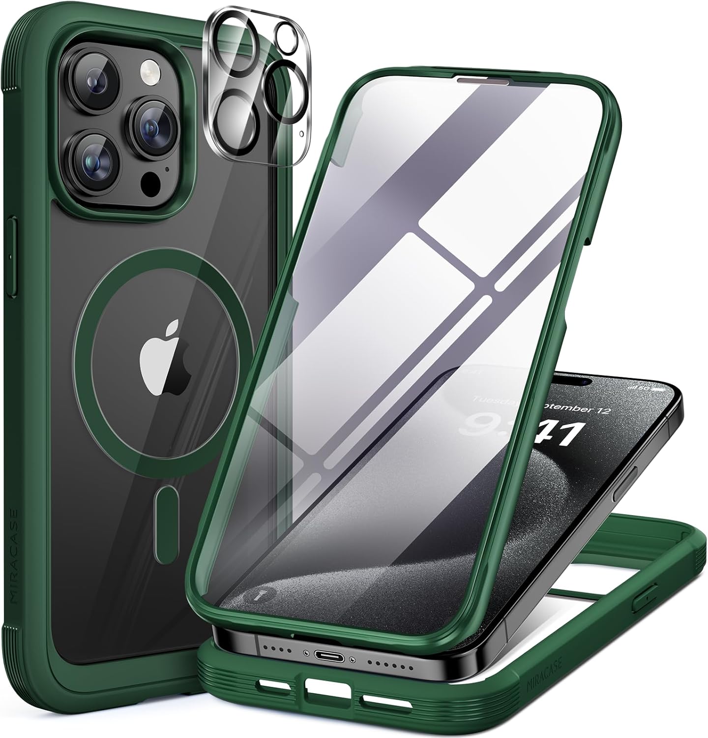Miracase Glass Series iPhone 11 Rugged Case 6.1 9H Purple