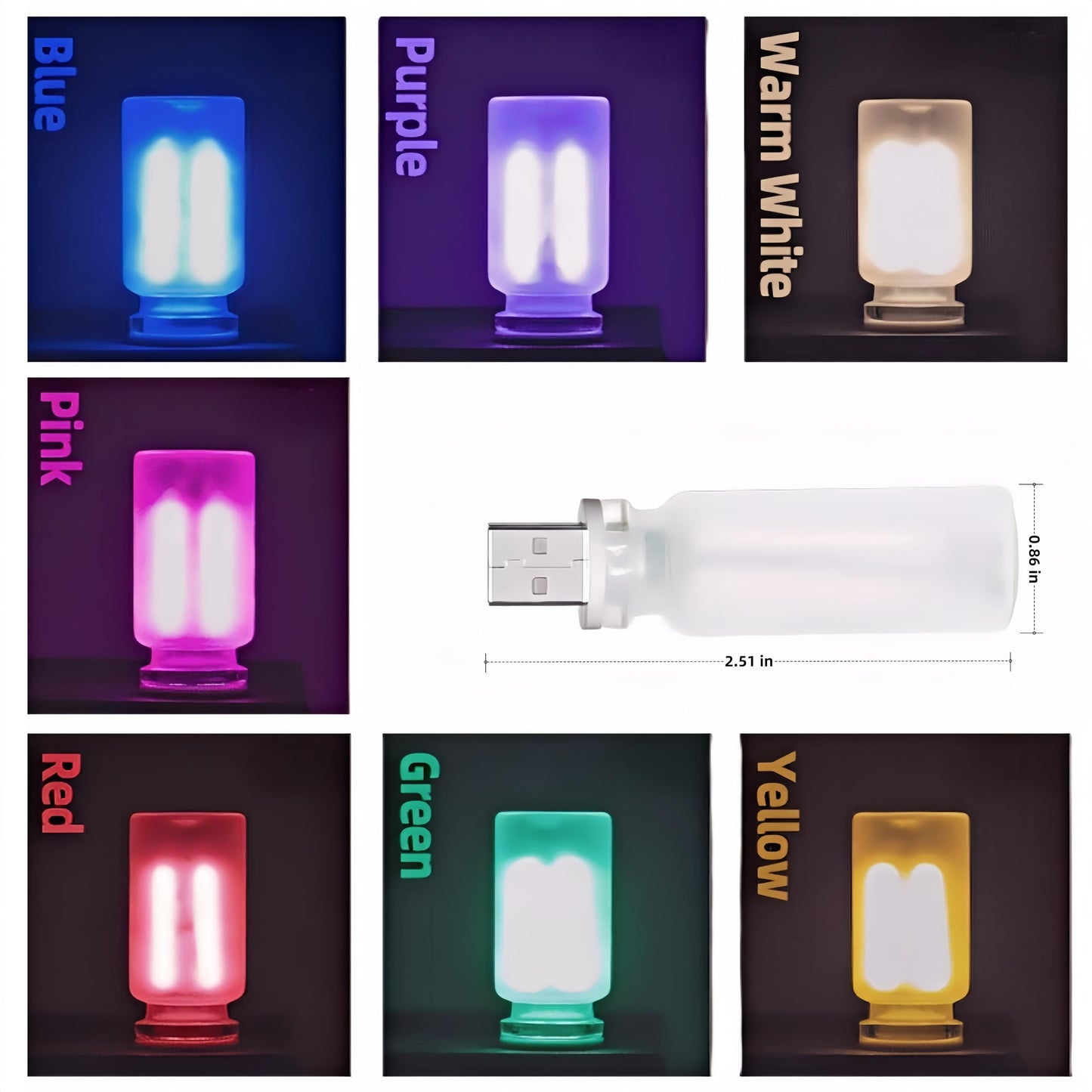 Retro Car Lamp Touch USB LED Night Light Ambient Decor Desk