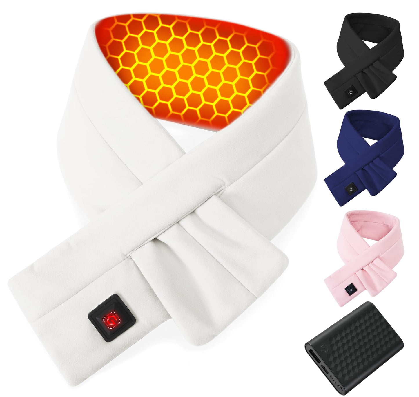 Wulcea Graphene Heated Scarf For Women 6000mAh Fast Charge