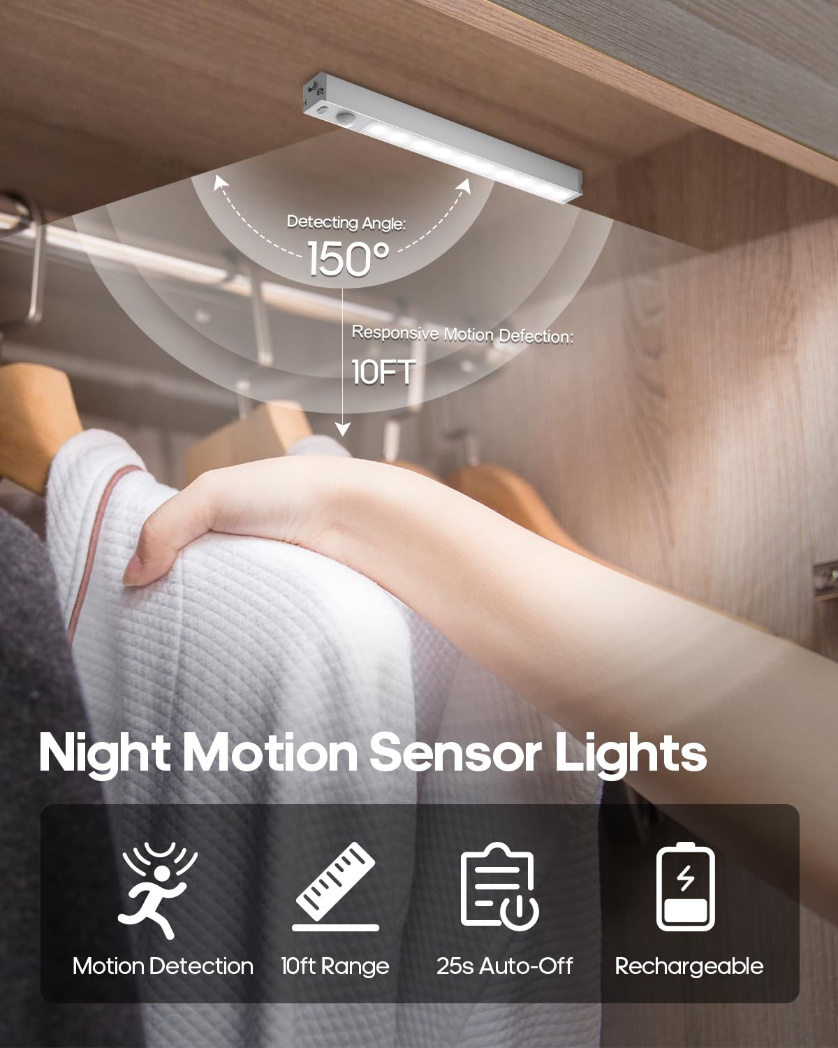 6 Pack LED Under Cabinet Lights Wireless Charging Station