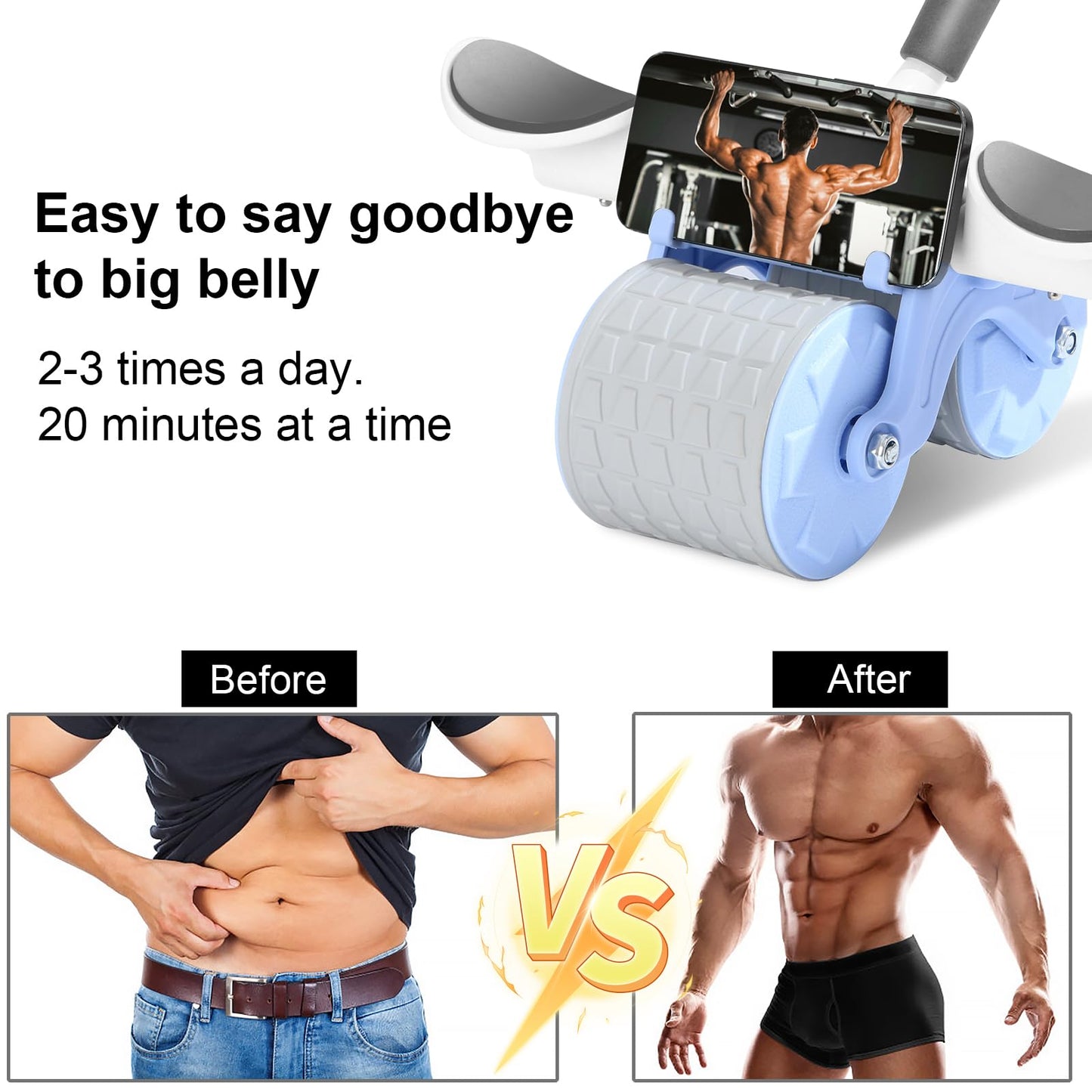 2025 Ab Roller Wheel With Knee Mat And Timer For Ab Workouts