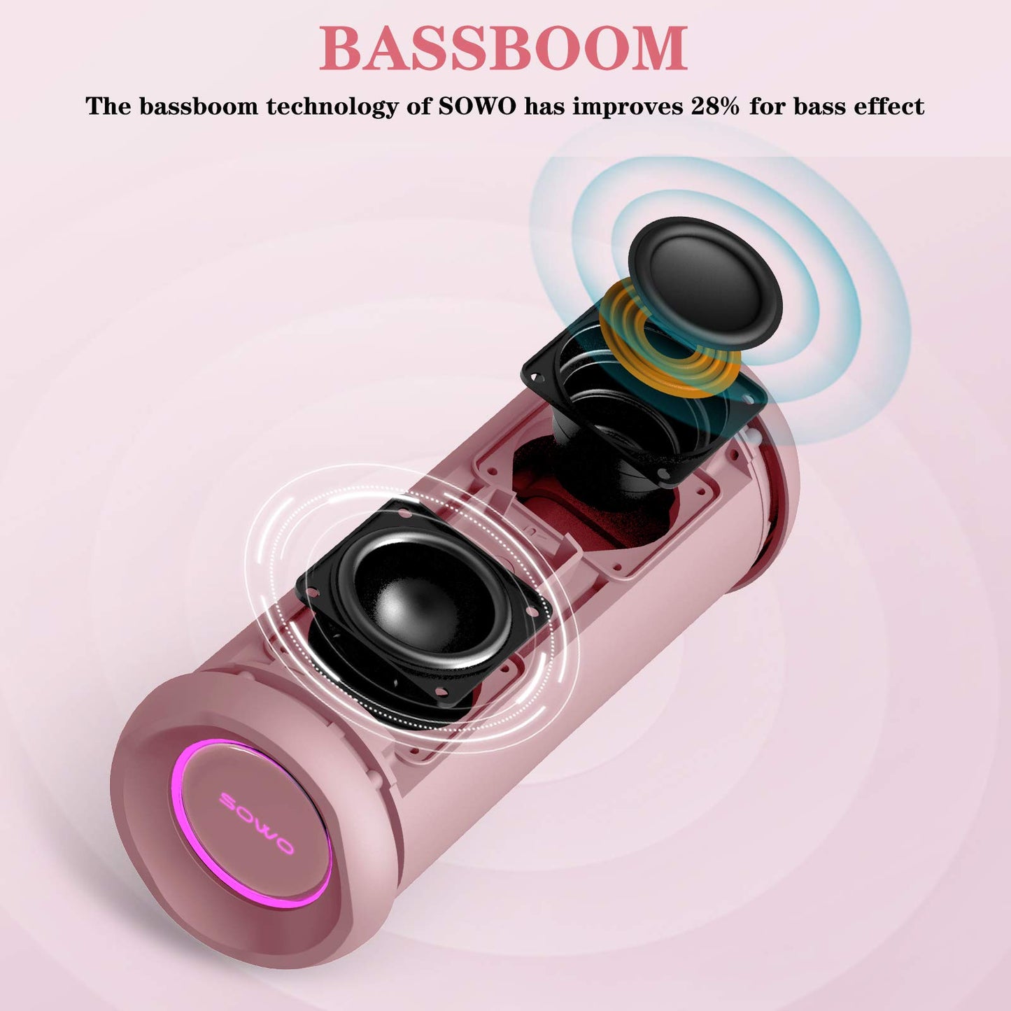 Wireless Portable Speaker IPX7 Waterproof 25W Stereo Sound