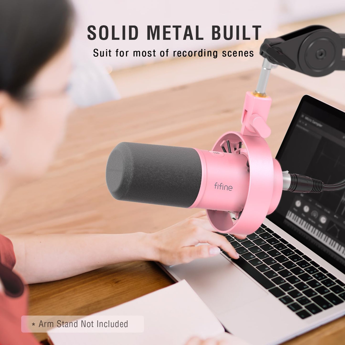 FIFINE Dynamic Microphone XLR USB Podcast Studio Mic