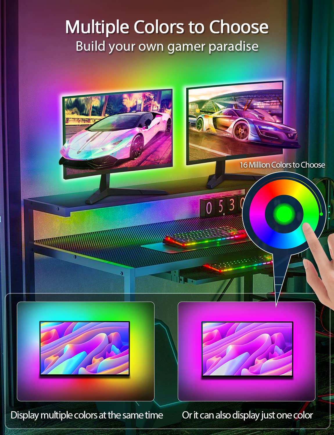 MATICOD RGB LED TV Strip With App Control MusicSync