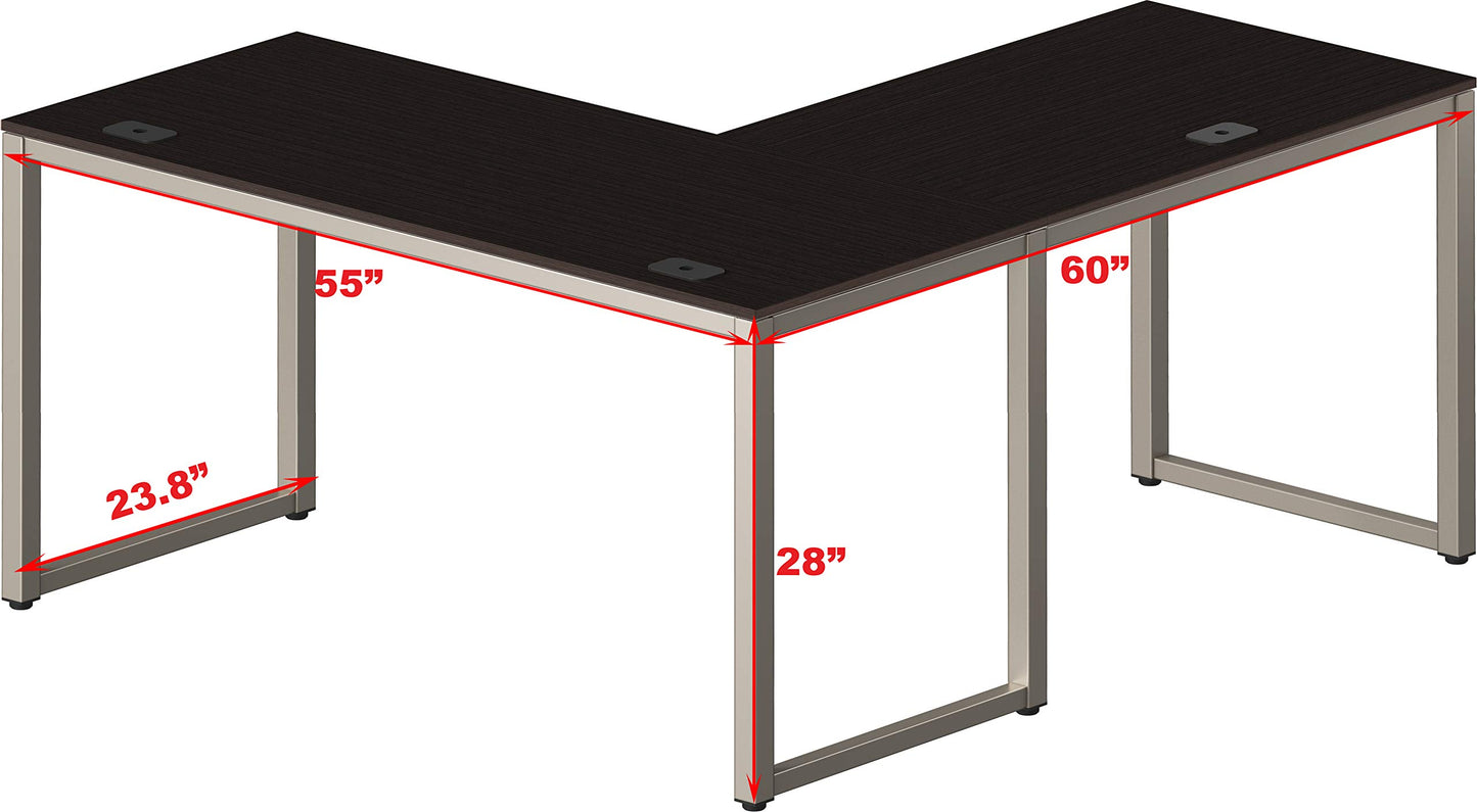 Commercial-Grade L-Shape Corner Desk for Efficient Workspaces