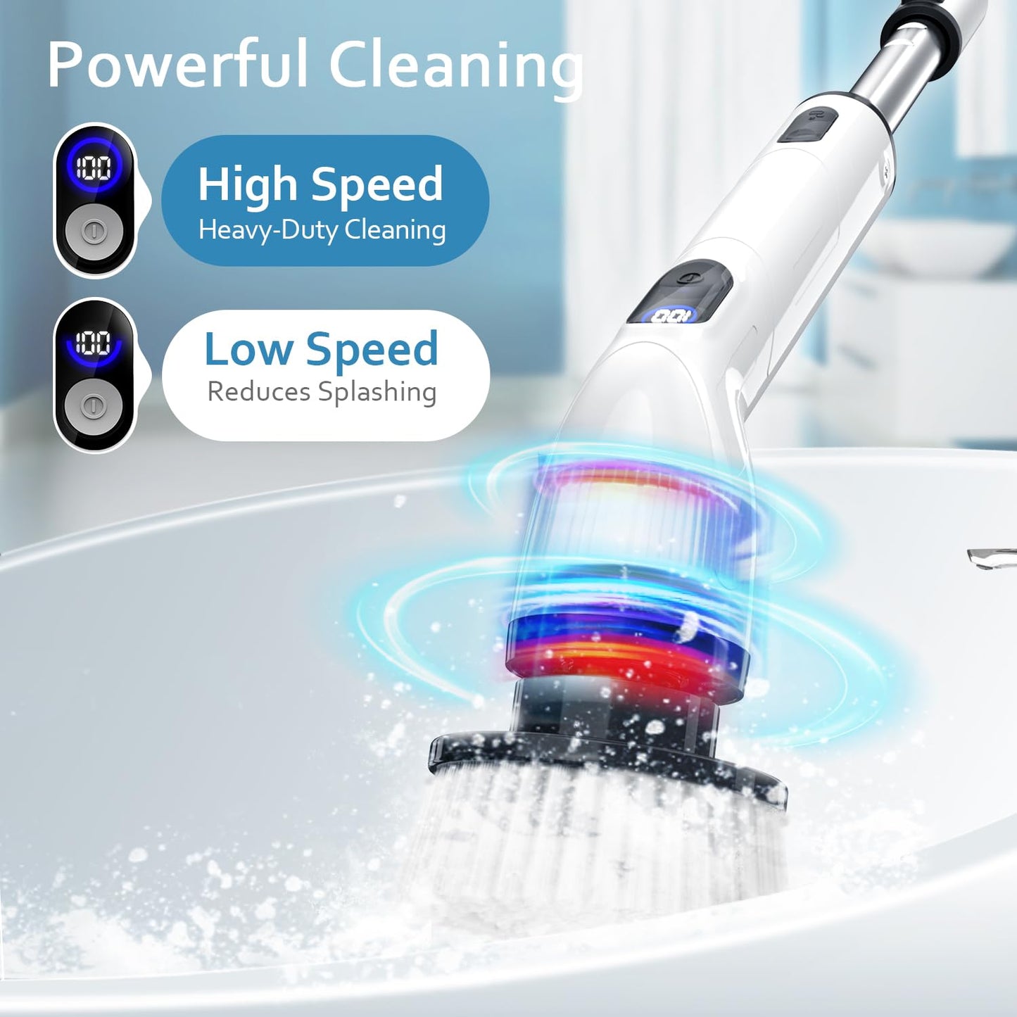 TUYU Electric Spin Scrubber Cordless IPX7 Waterproof