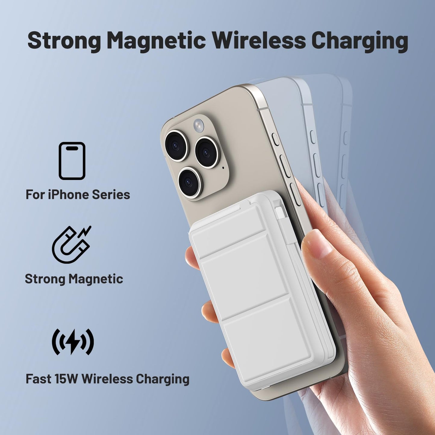Azmuth 10000mAh Magnetic MagSafe Power Bank With LED Display