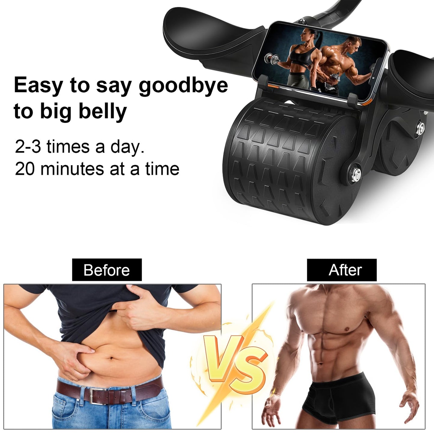 2025 Ab Roller Wheel With Knee Mat And Timer For Ab Workouts