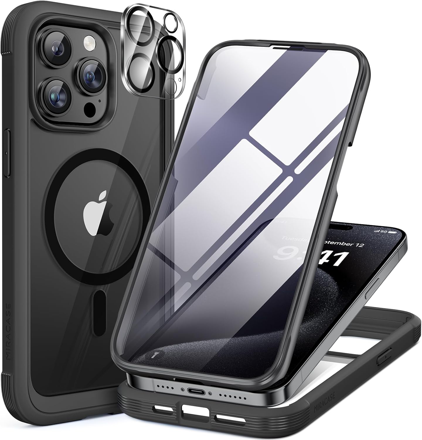 Miracase Glass Series iPhone 11 Rugged Case 6.1 9H Purple