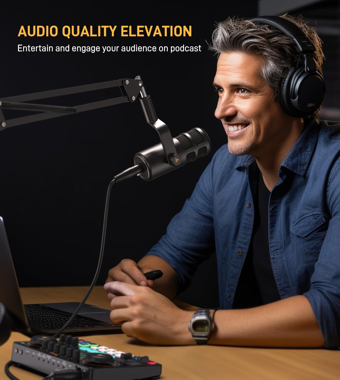 Maono PD100 XLR Cardioid Dynamic Podcast Microphone