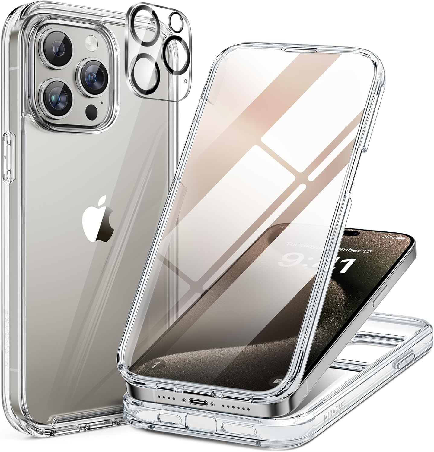 Miracase Glass Series iPhone 11 Rugged Case 6.1 9H Purple