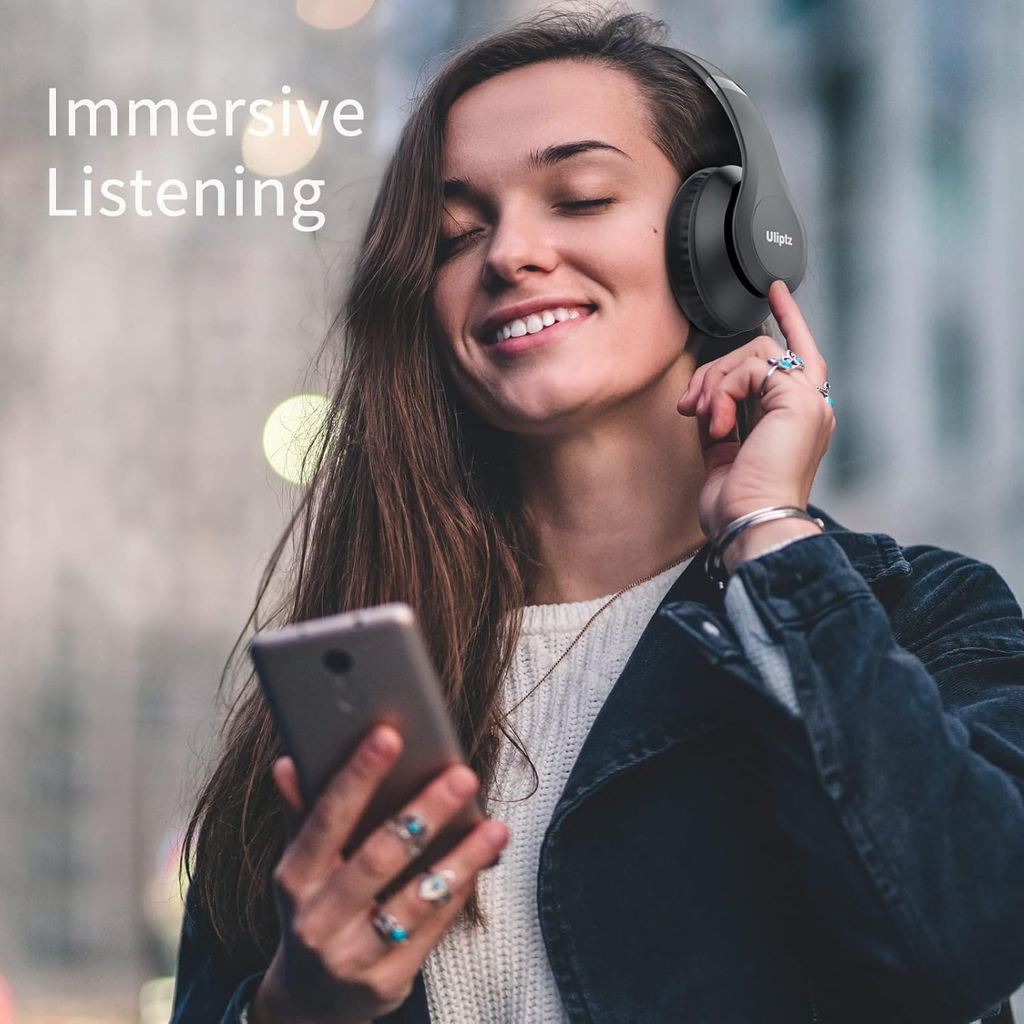 Uliptz Wireless Bluetooth Headphones 65H Playtime HiFi