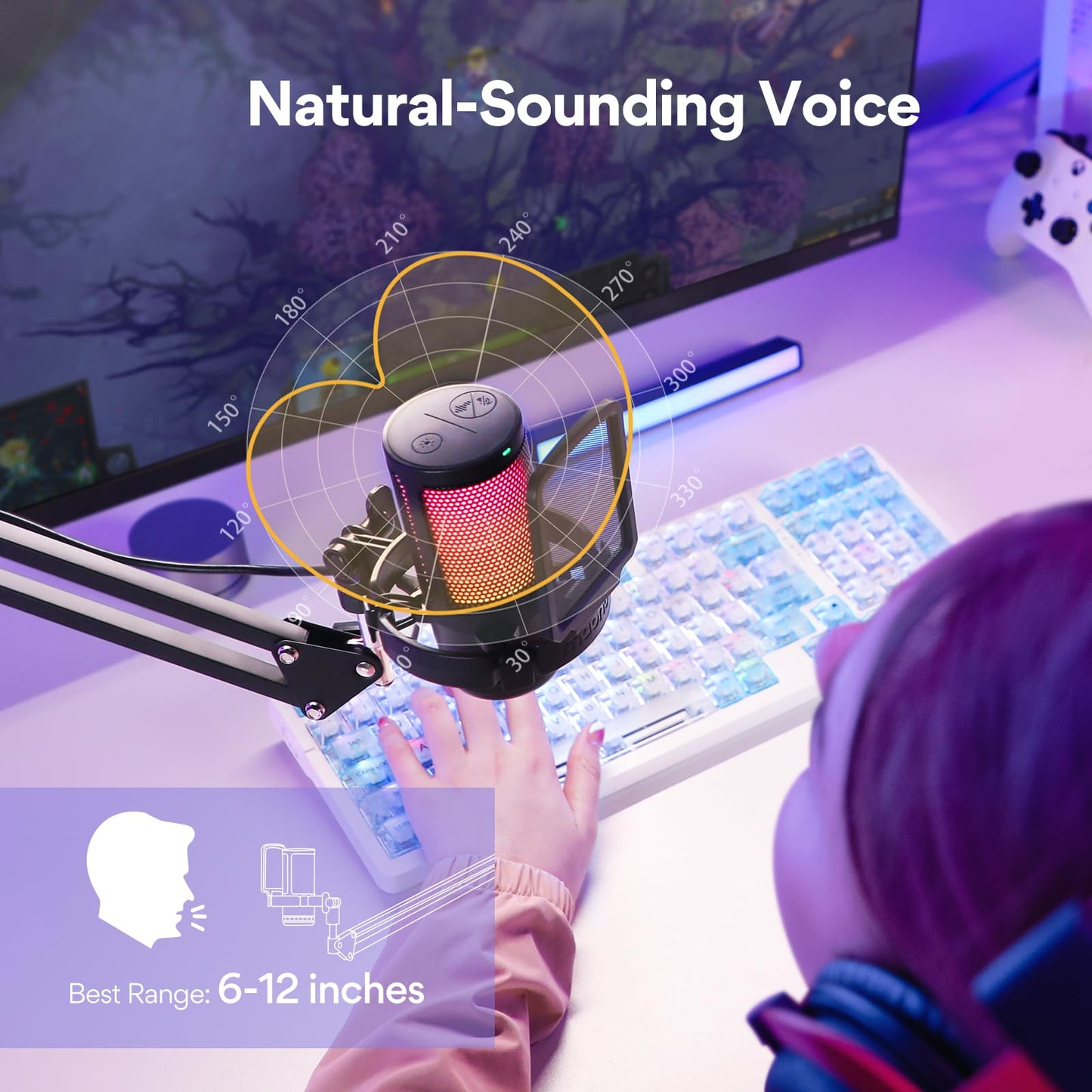 Maono Gaming USB Microphone DGM20S With Noise Cancellation