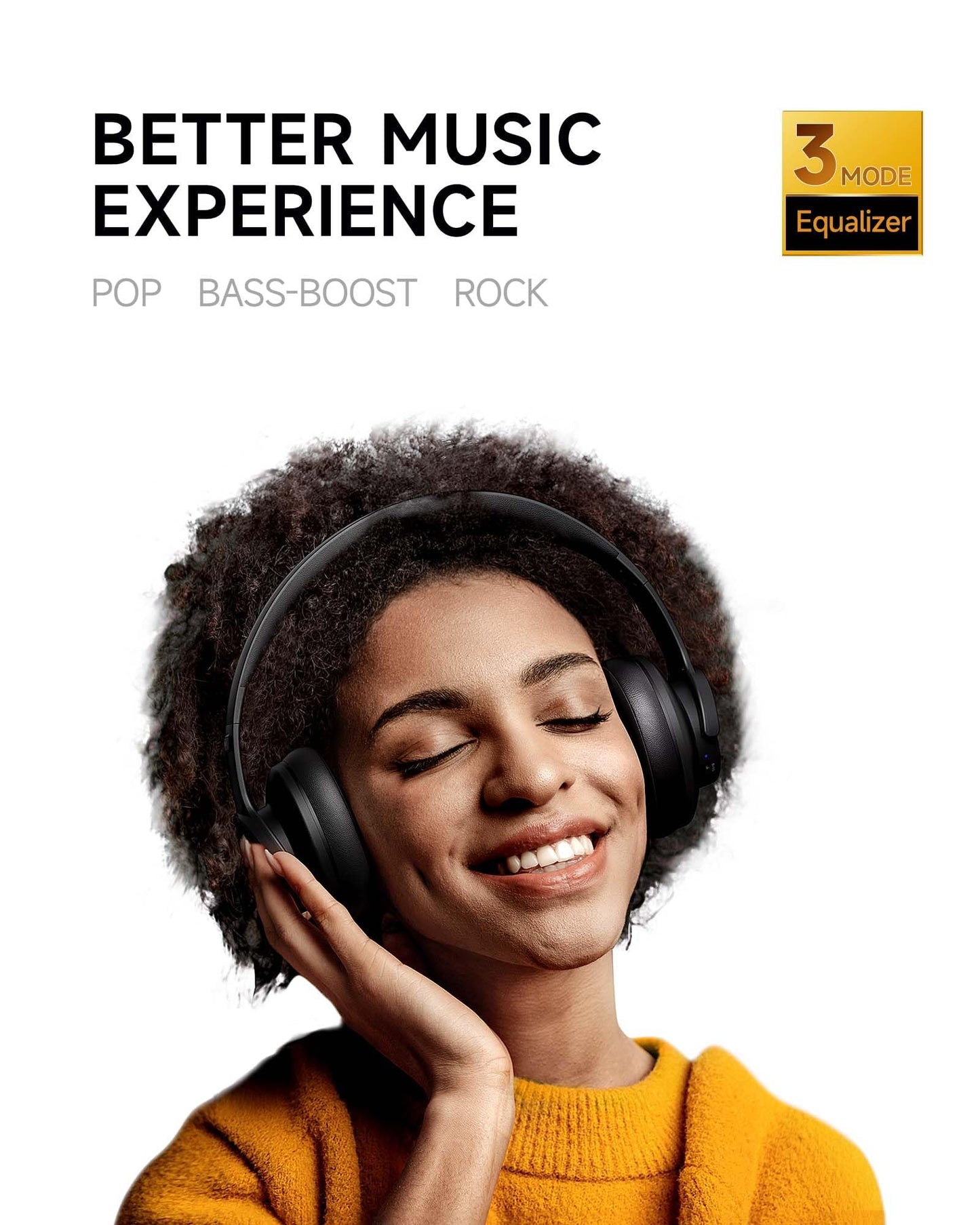 Picun B8 Bluetooth Headphones 120H Playtime With 3 EQ Modes