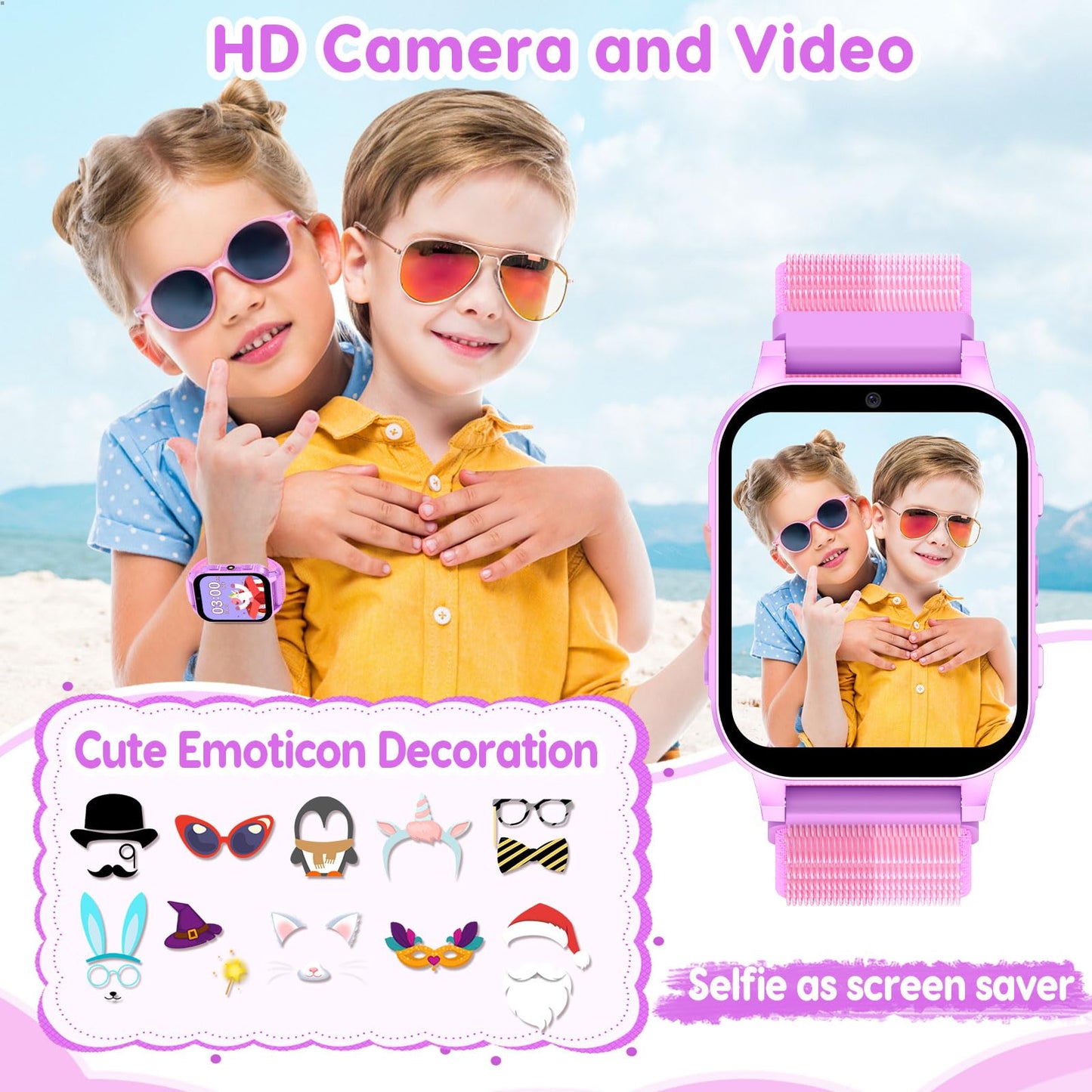 Kids Smartwatch With Educational Games And Camera HD