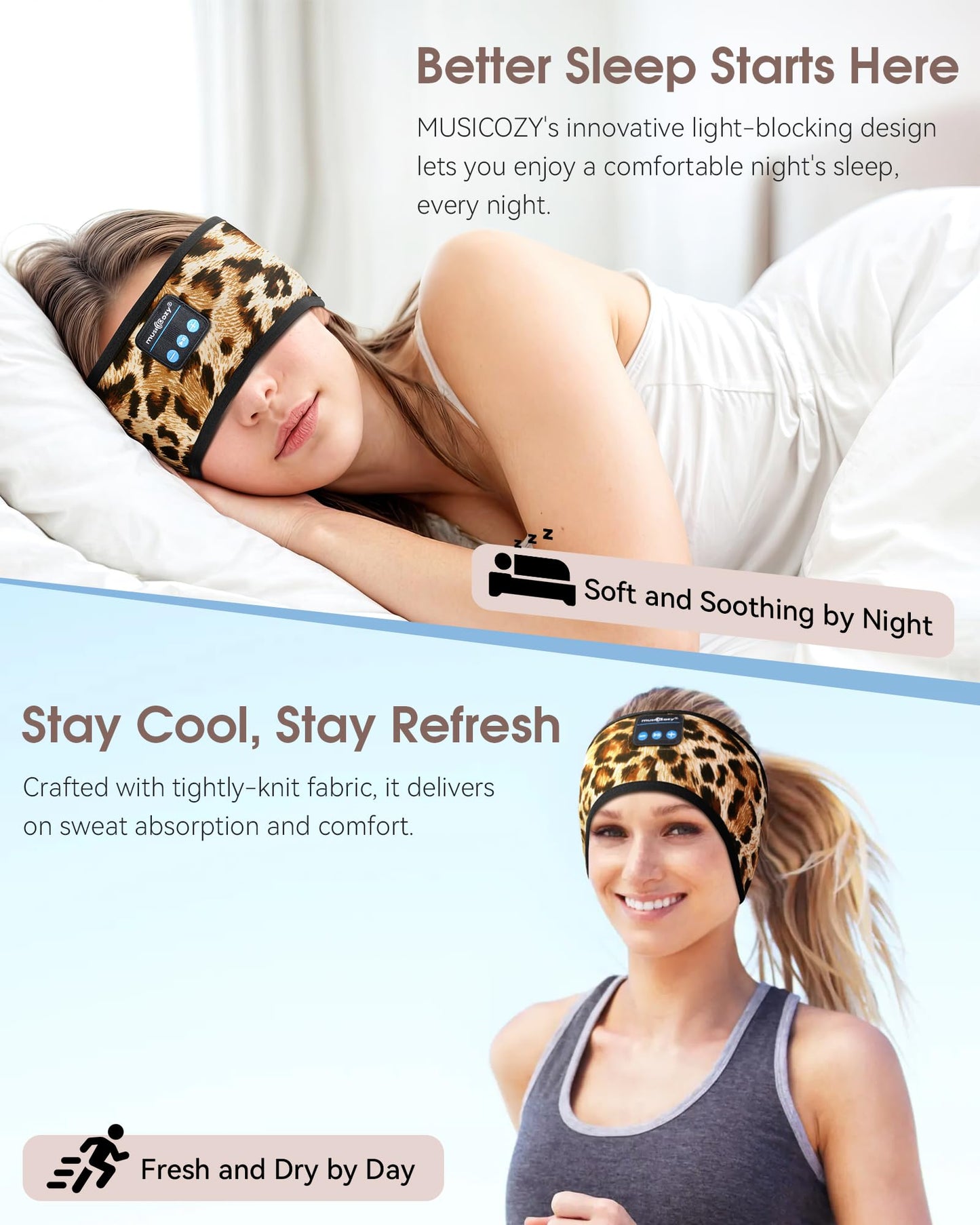 Sleep Headphones Headband Bluetooth 5.4 Wireless Earphones