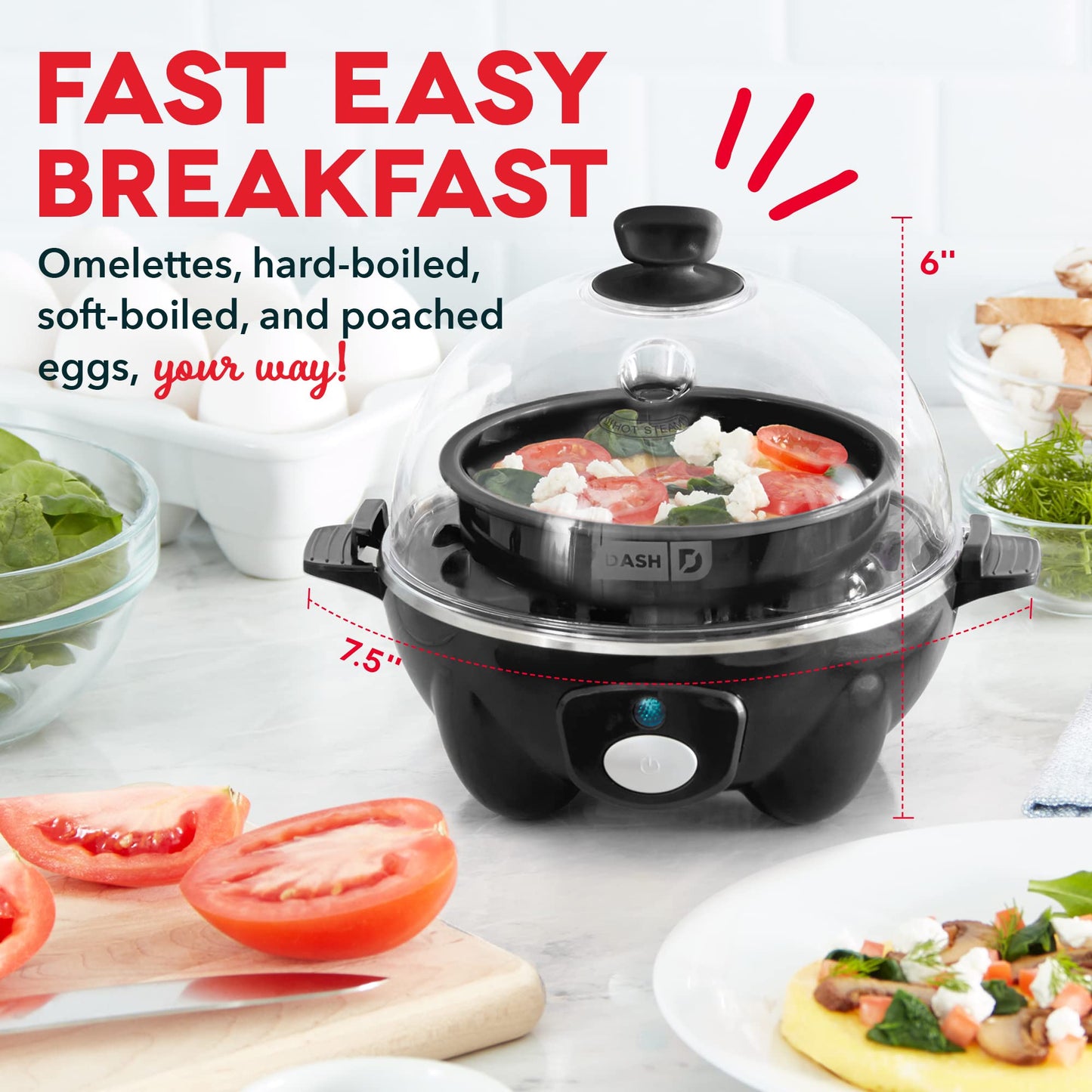 Dash Rapid Egg Cooker 6 Egg Capacity Auto Shut Off Aqua