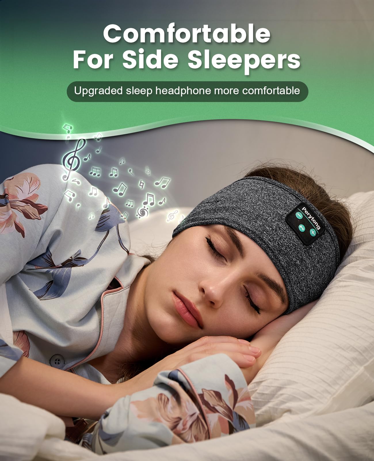 Perytong Sleep Headphones Wireless Bluetooth Headband