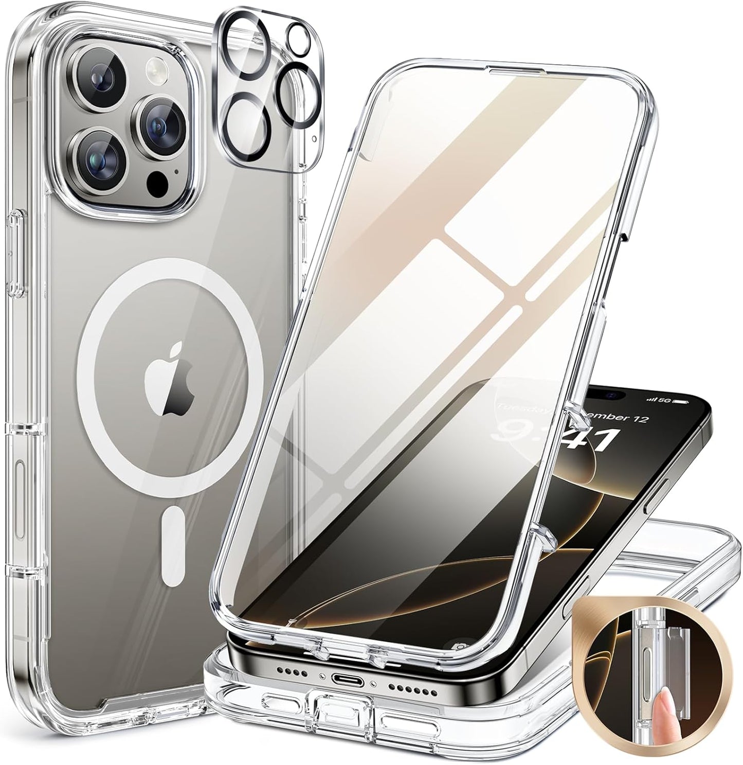 Miracase Glass Series iPhone 11 Rugged Case 6.1 9H Purple