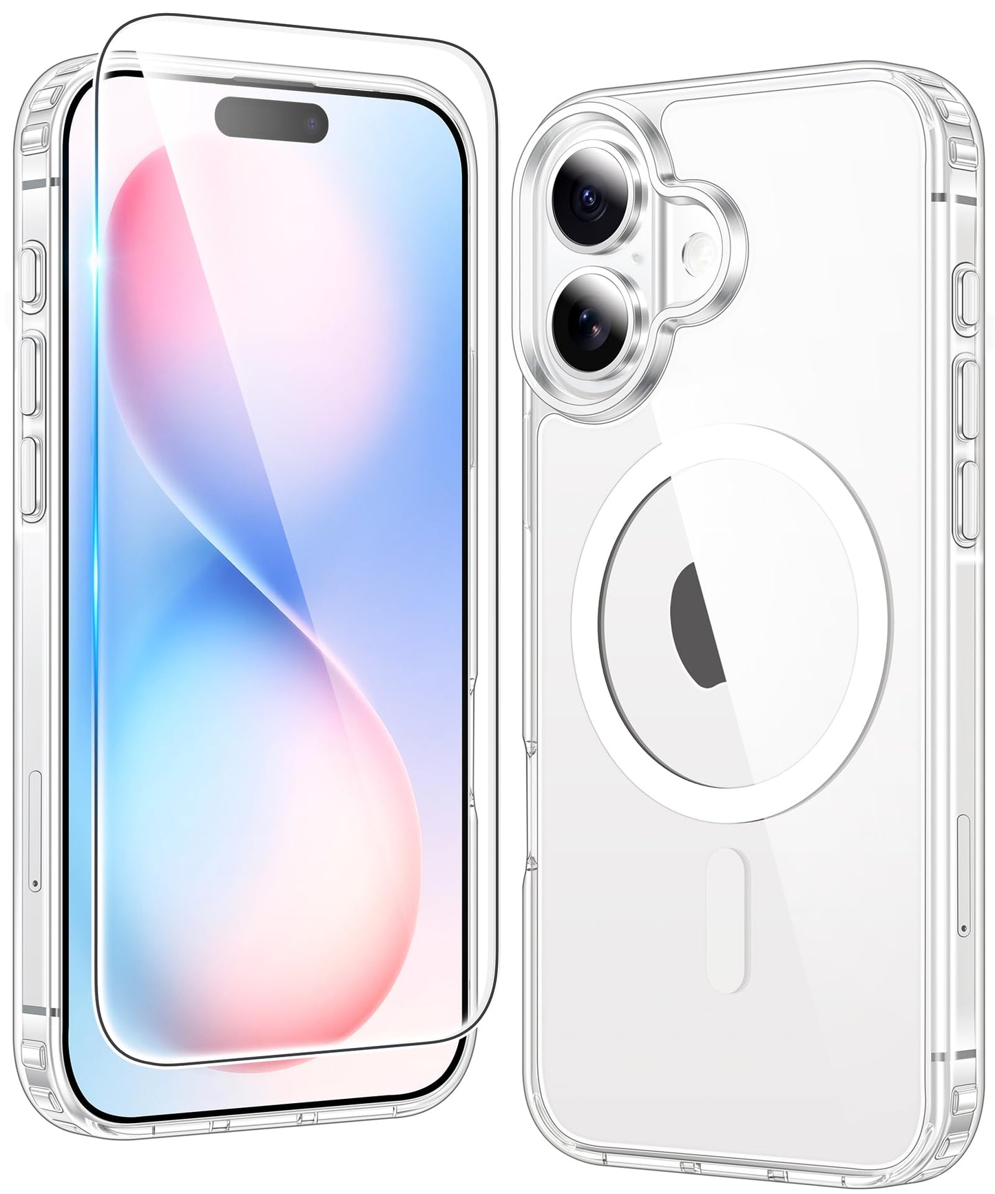 FNTCASE Clear Case For iPhone 17 Pro Max Screen Protector