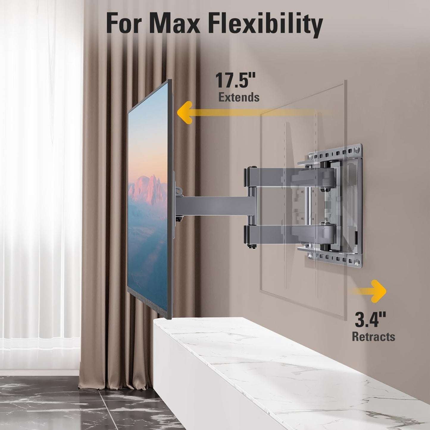 Mounting Dream Full Motion TV Wall Mount 32 To 65 In MD2380