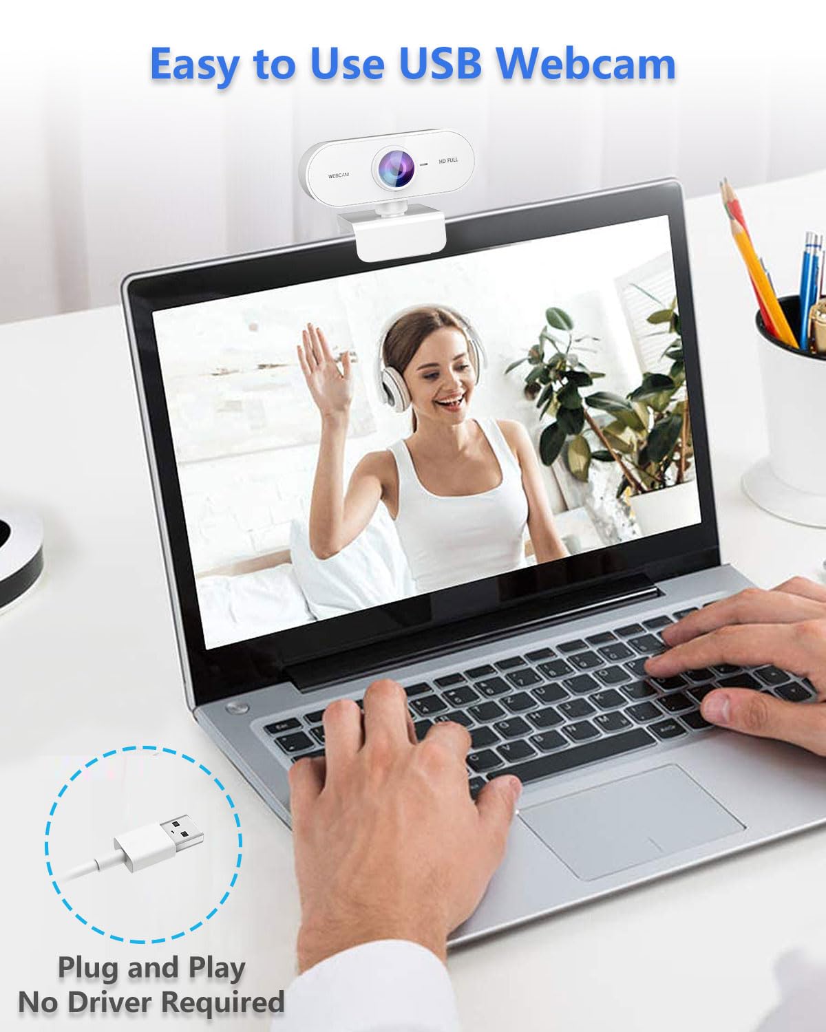 1080P HD Webcam with Microphone for PC Mac Laptops YouTube