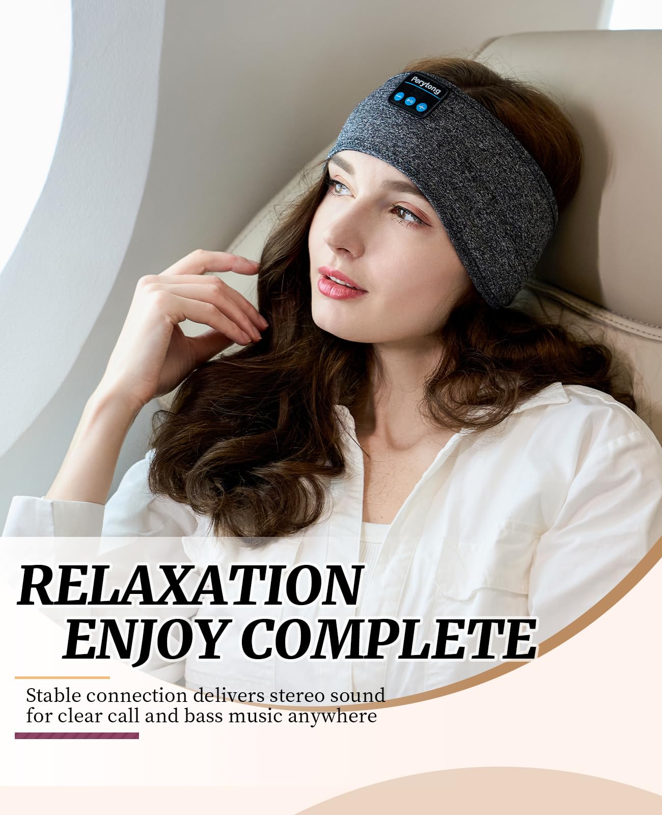Perytong Sleep Headphones Wireless Bluetooth Headband